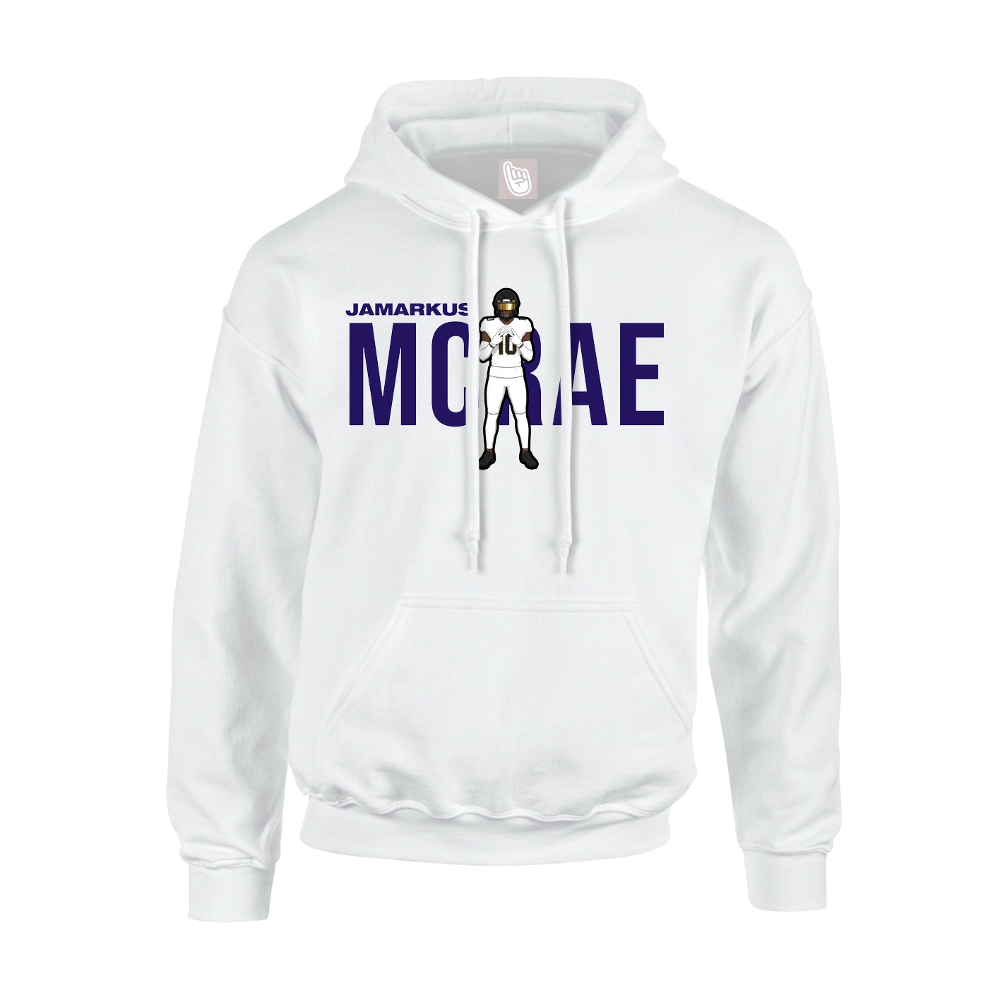Hoodie — Player Name in White