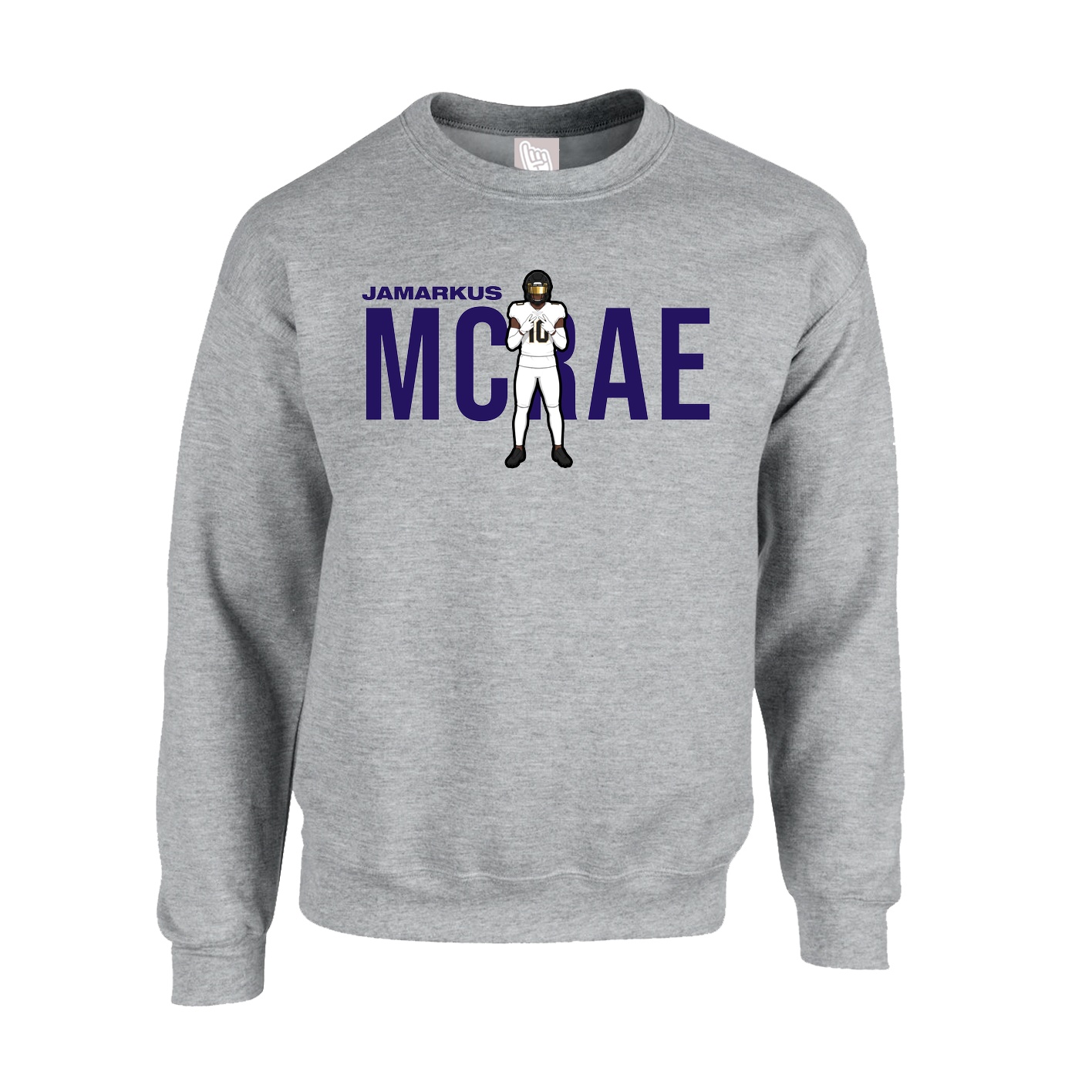 Fleece Crew — Player Name in Grey