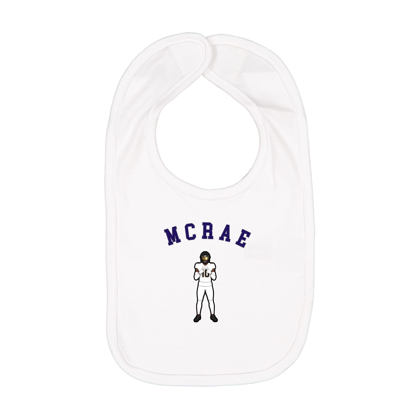 Infant Bib — Shirsey Arch in White