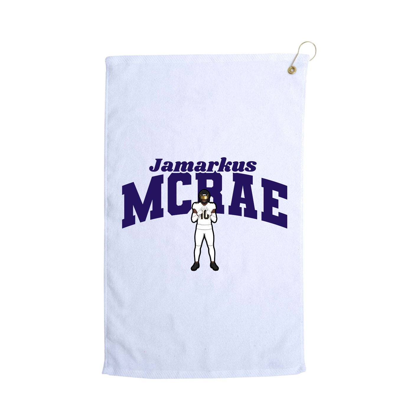 Golf Towel — Signature Arch in White