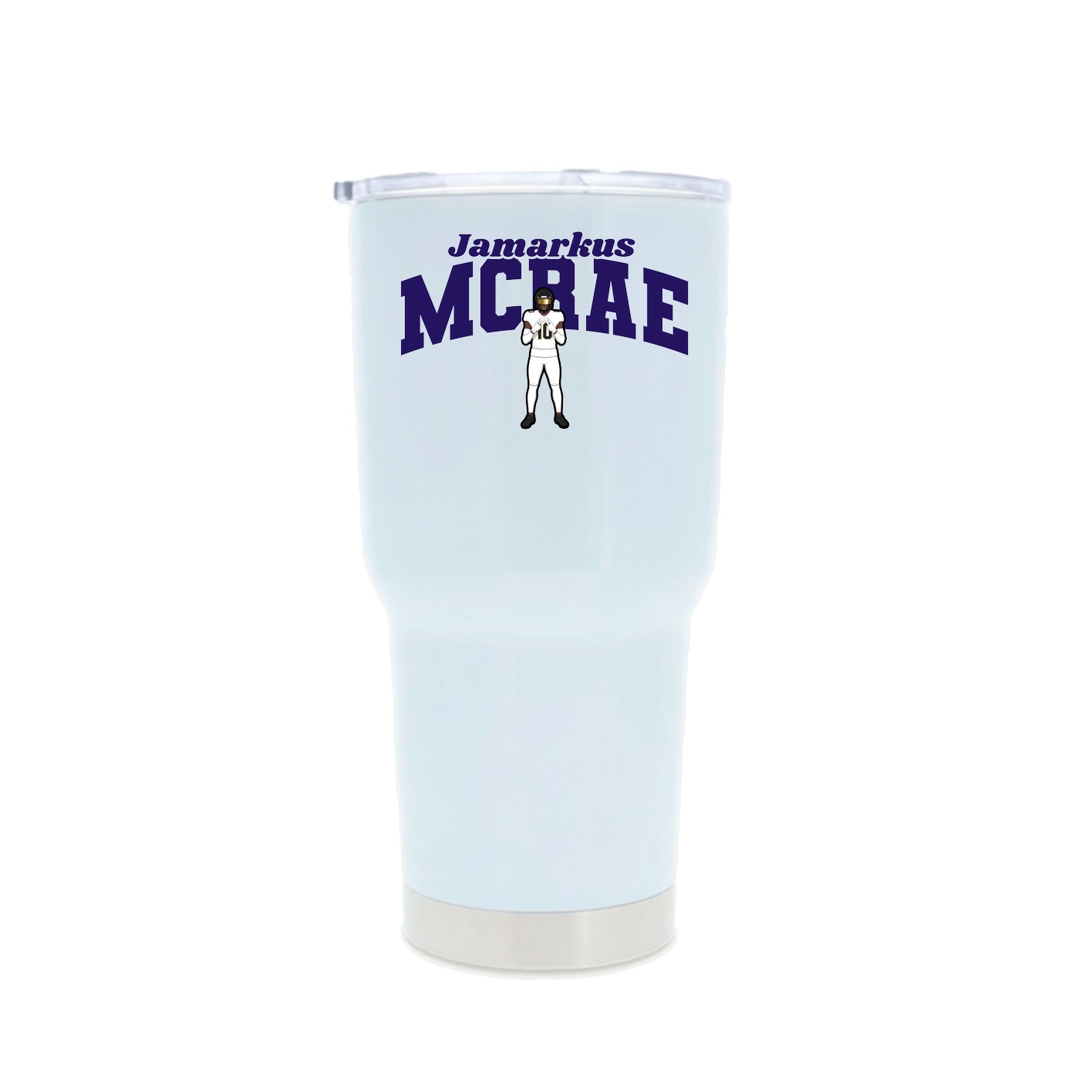 30oz Stainless Steel Tumbler — Signature Arch in White