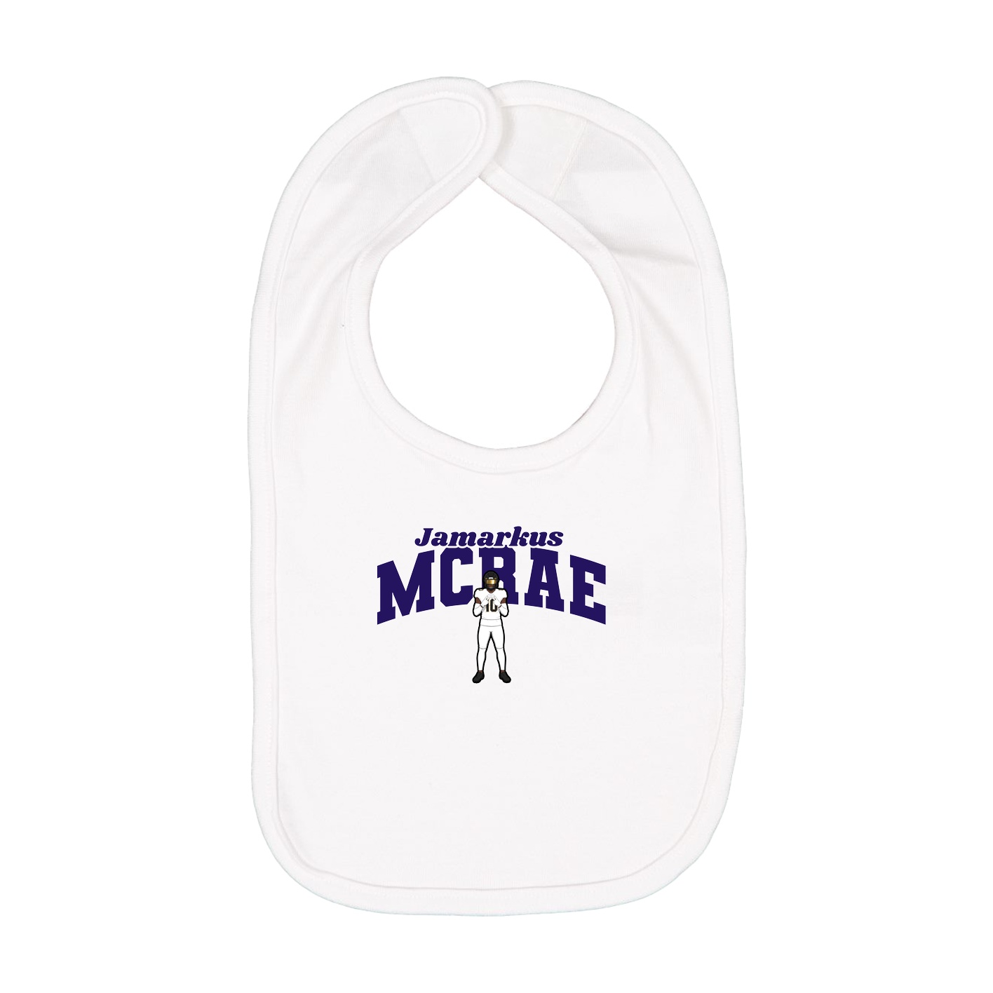 Infant Bib — Signature Arch in White