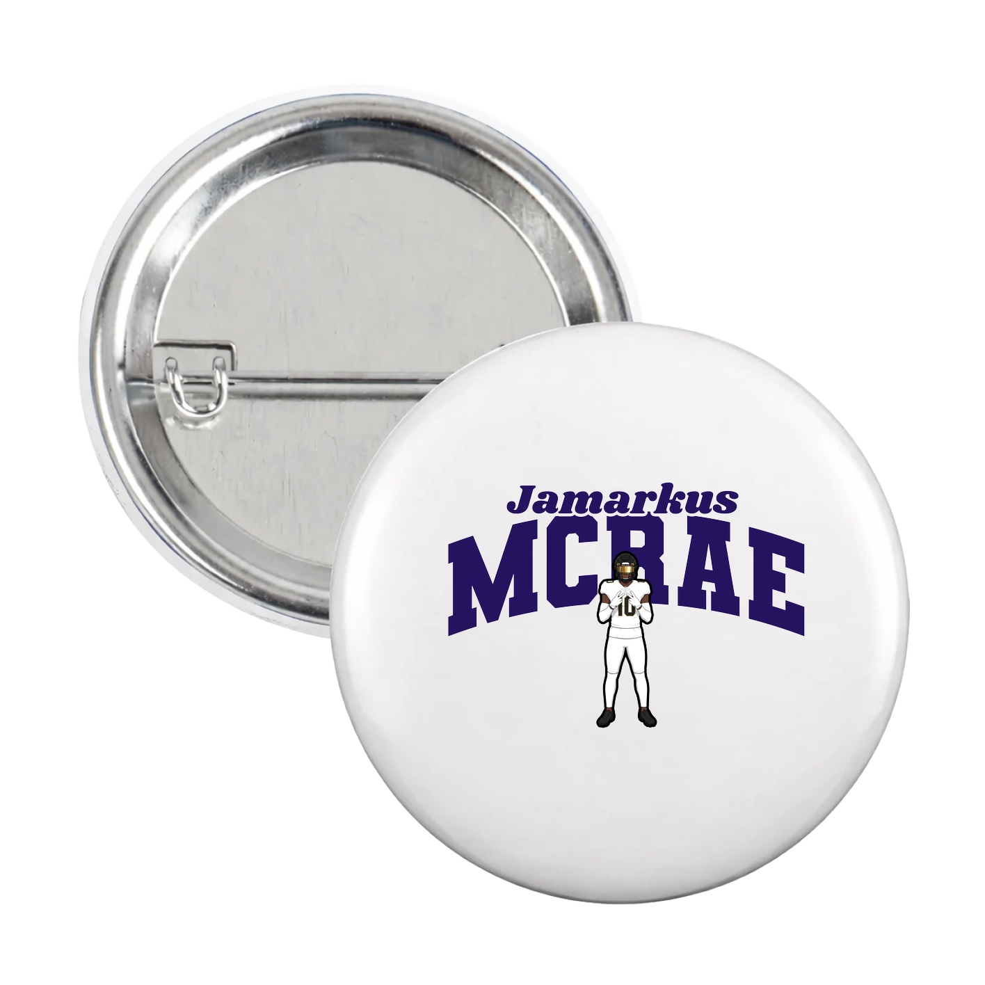 Game Day Button — Signature Arch in White