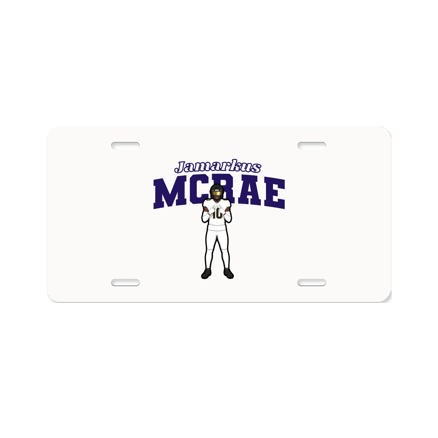 License Plate — Name Arch in Classic