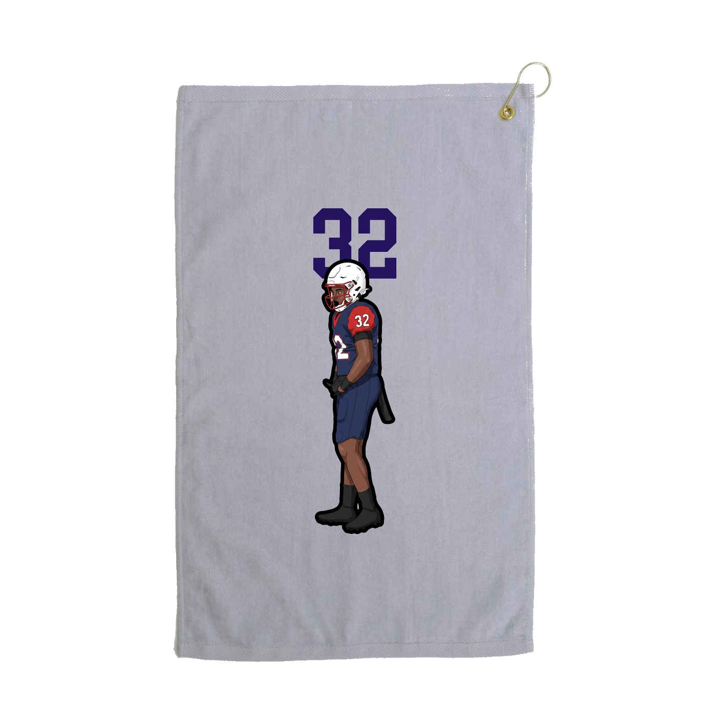 Golf Towel — Number Top in Grey