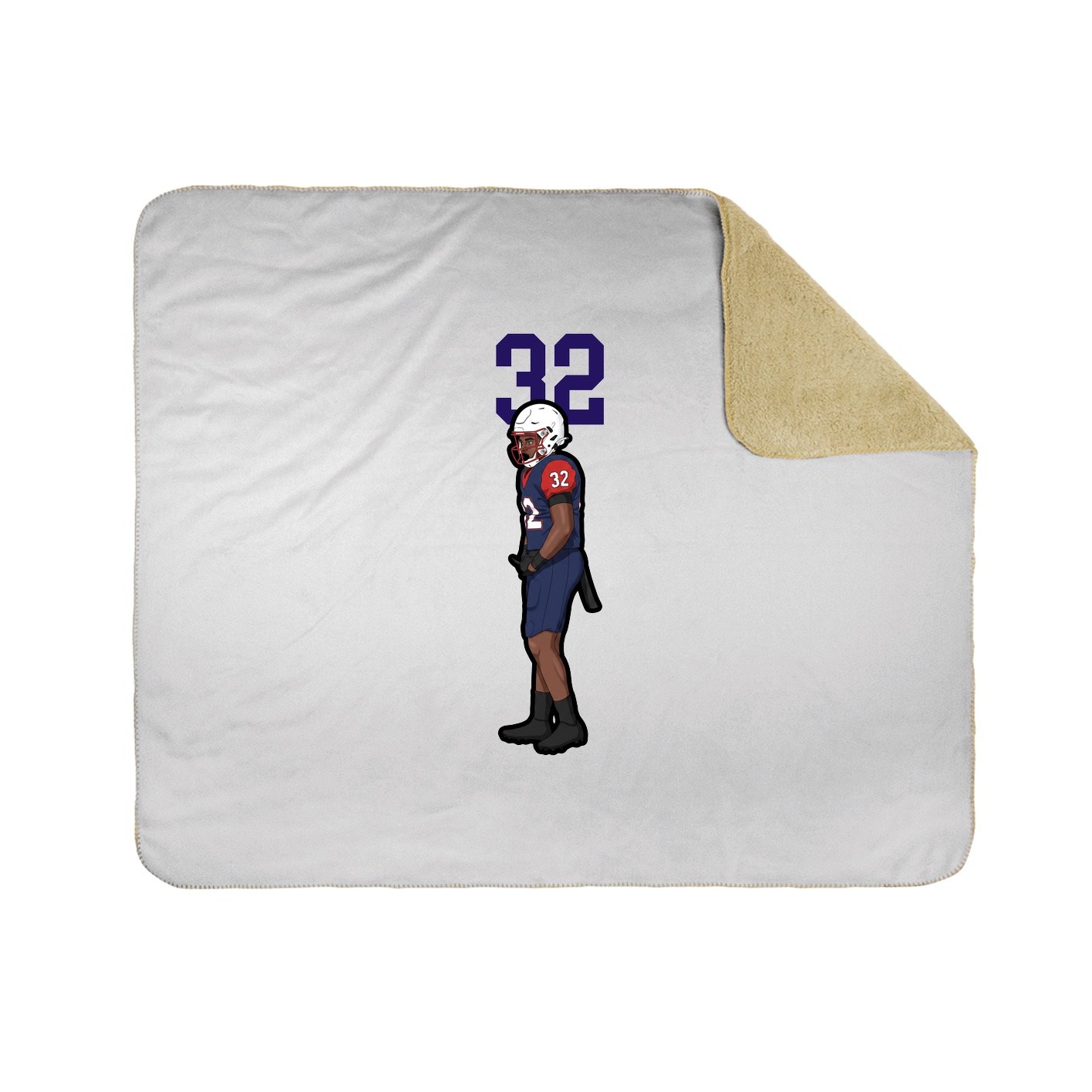 Throw Blanket — Number Top in White