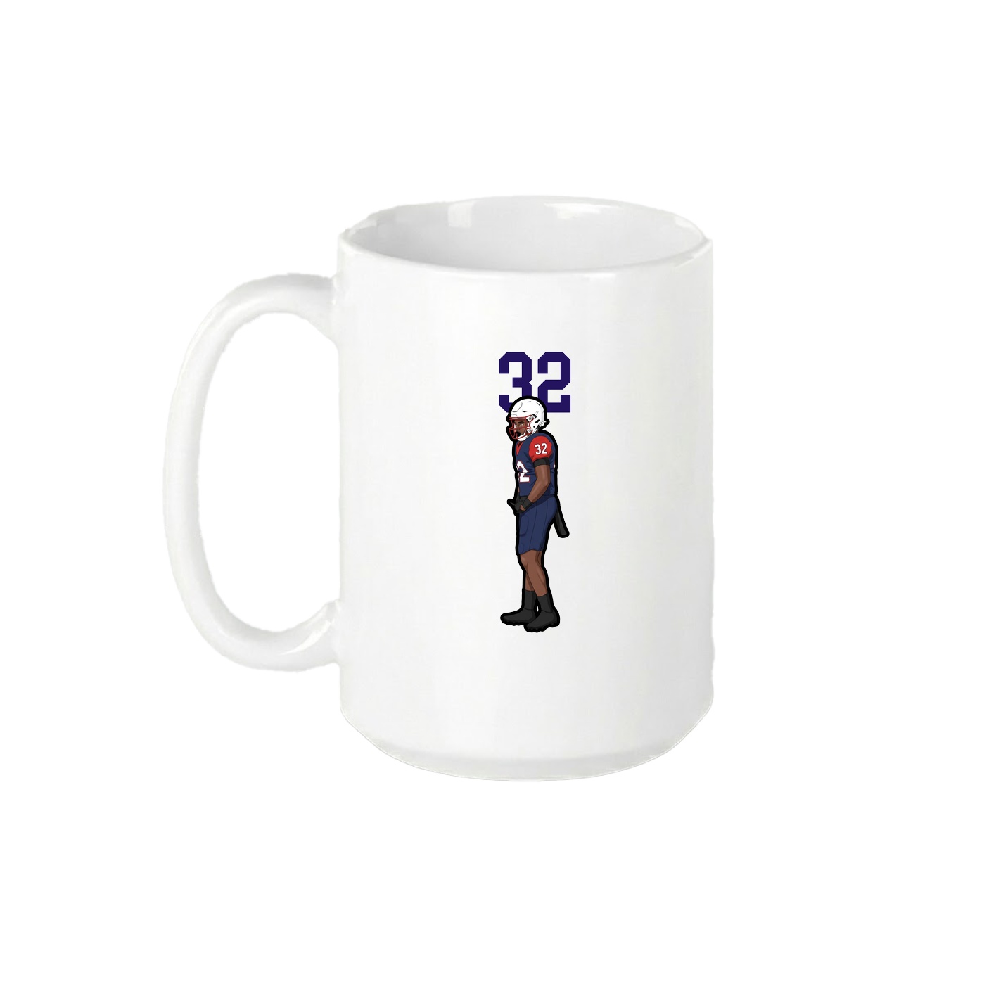 15oz Coffee Mug — Number Top in White