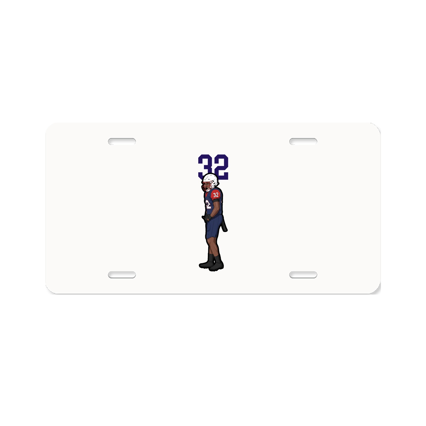License Plate — Number Top in Classic