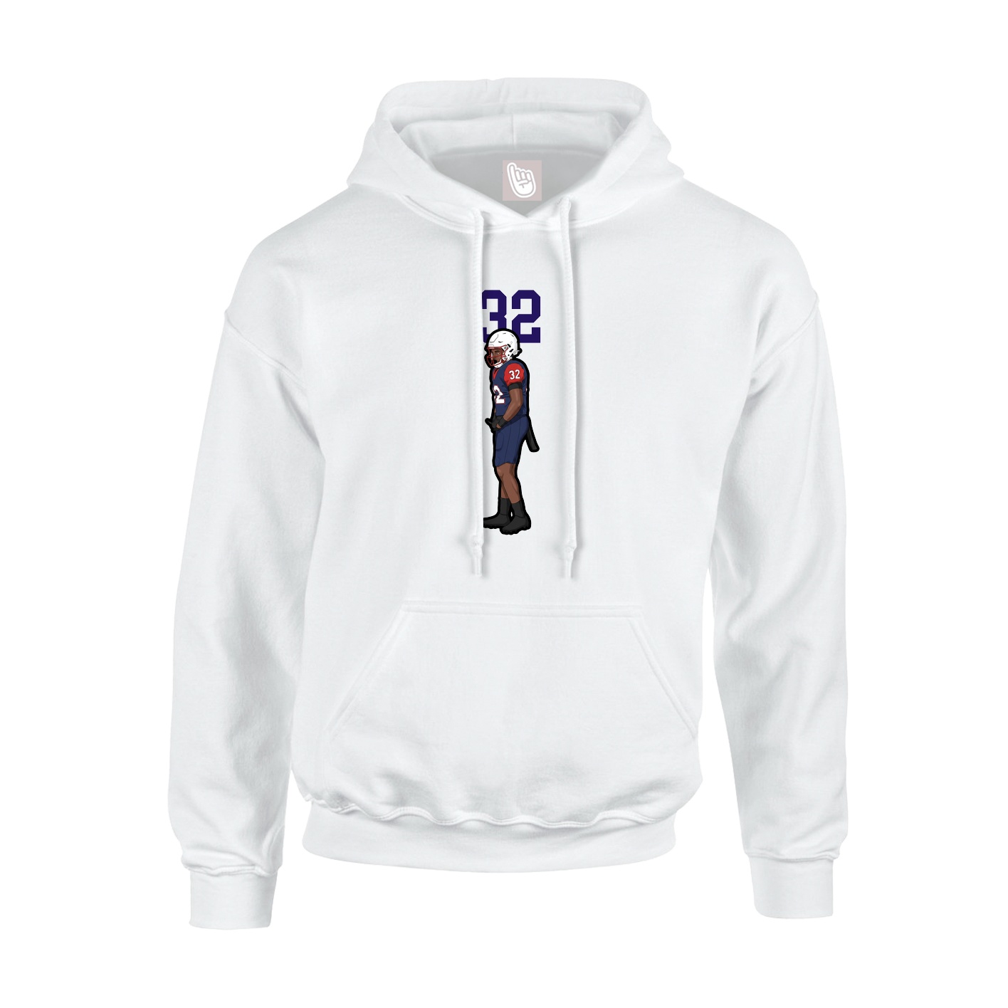 Hoodie — Number Top in White