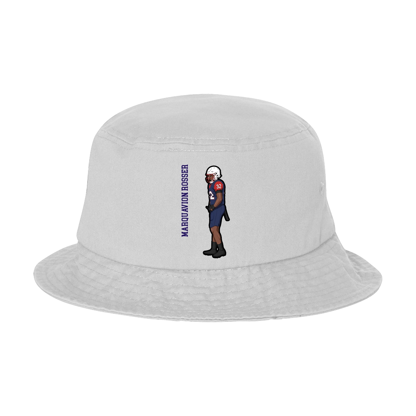 Bucket Cap — Name Vertical in White
