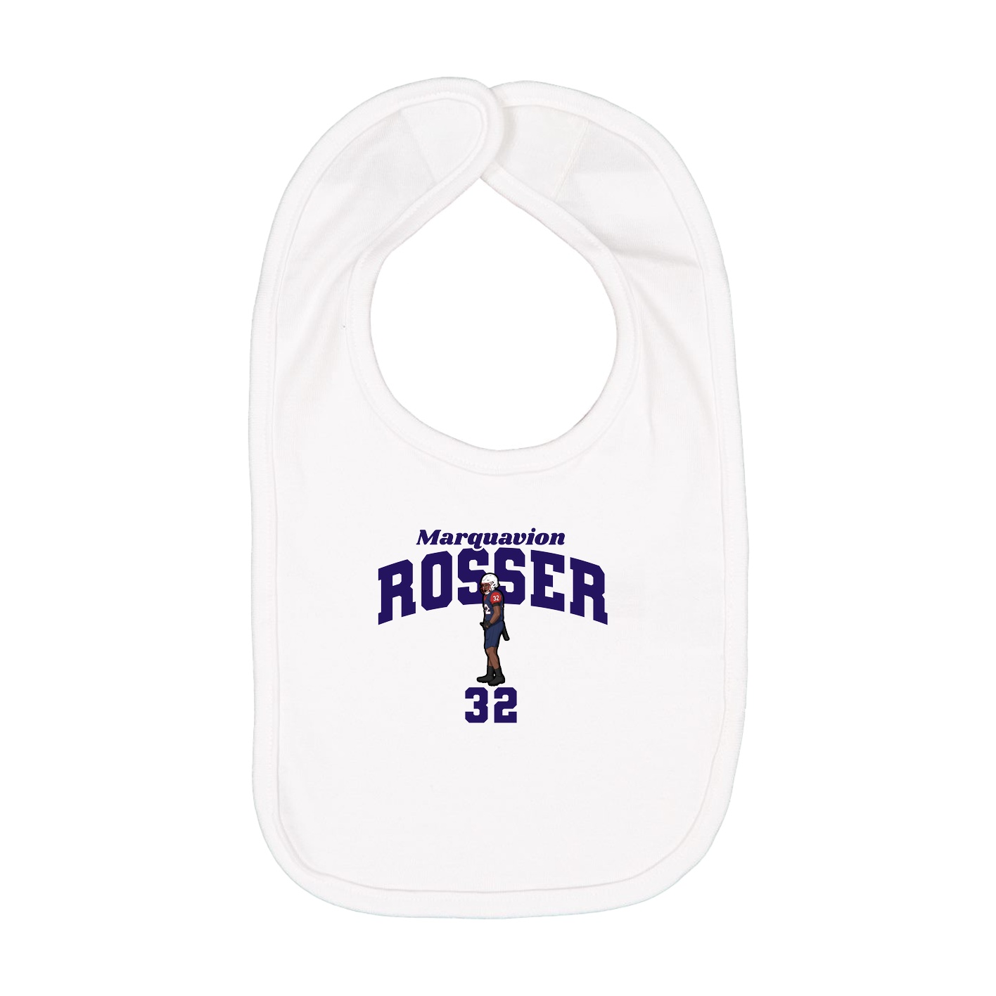 Infant Bib — Signature Arch in White