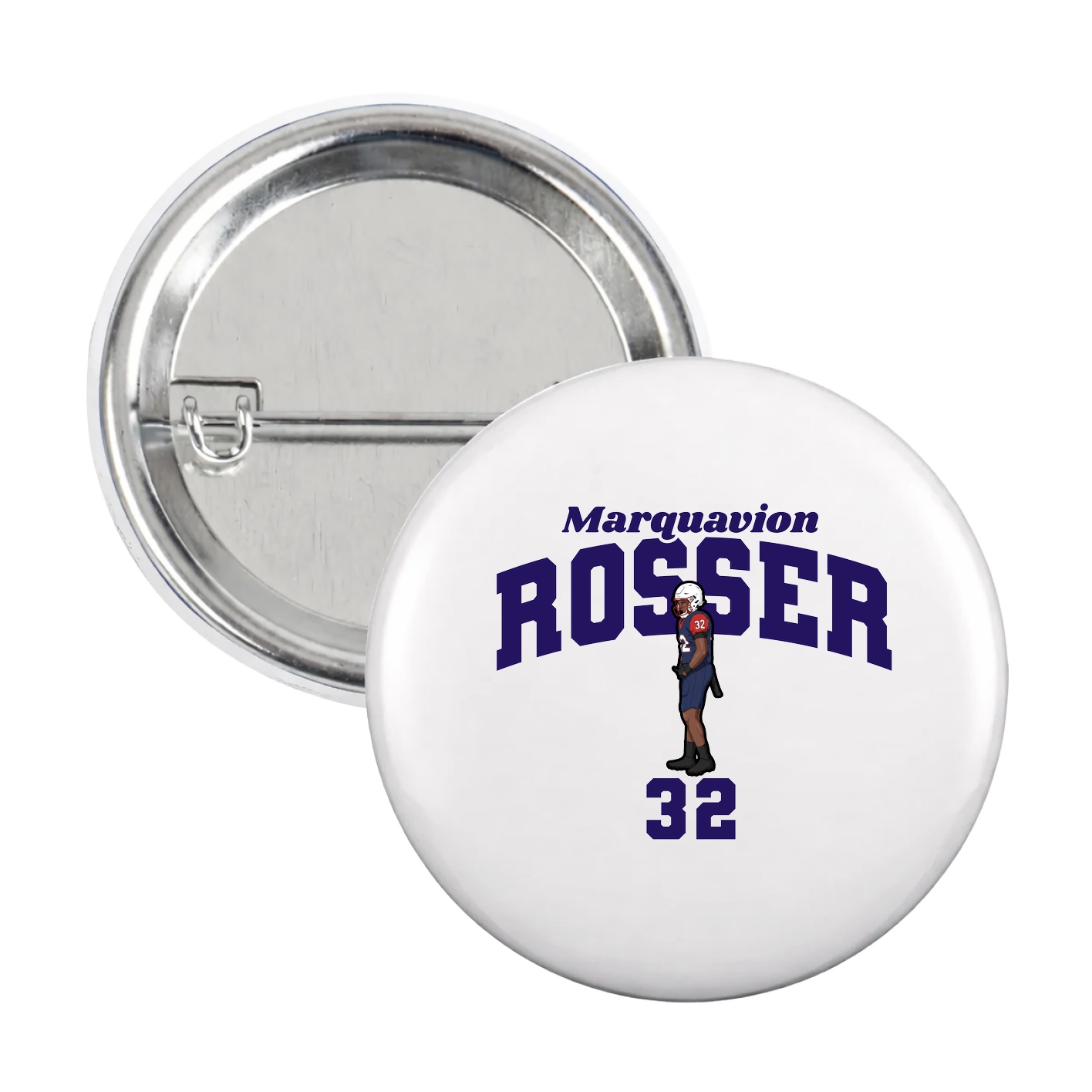 Game Day Button — Signature Arch in White