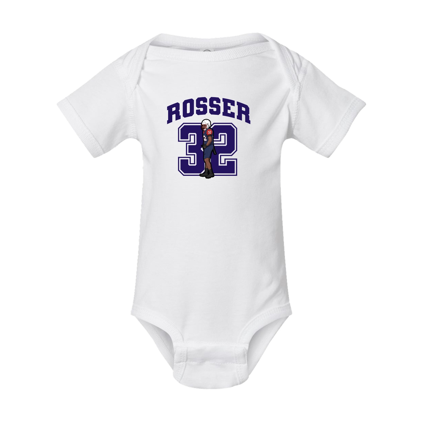 Baby Onesie — Number in White