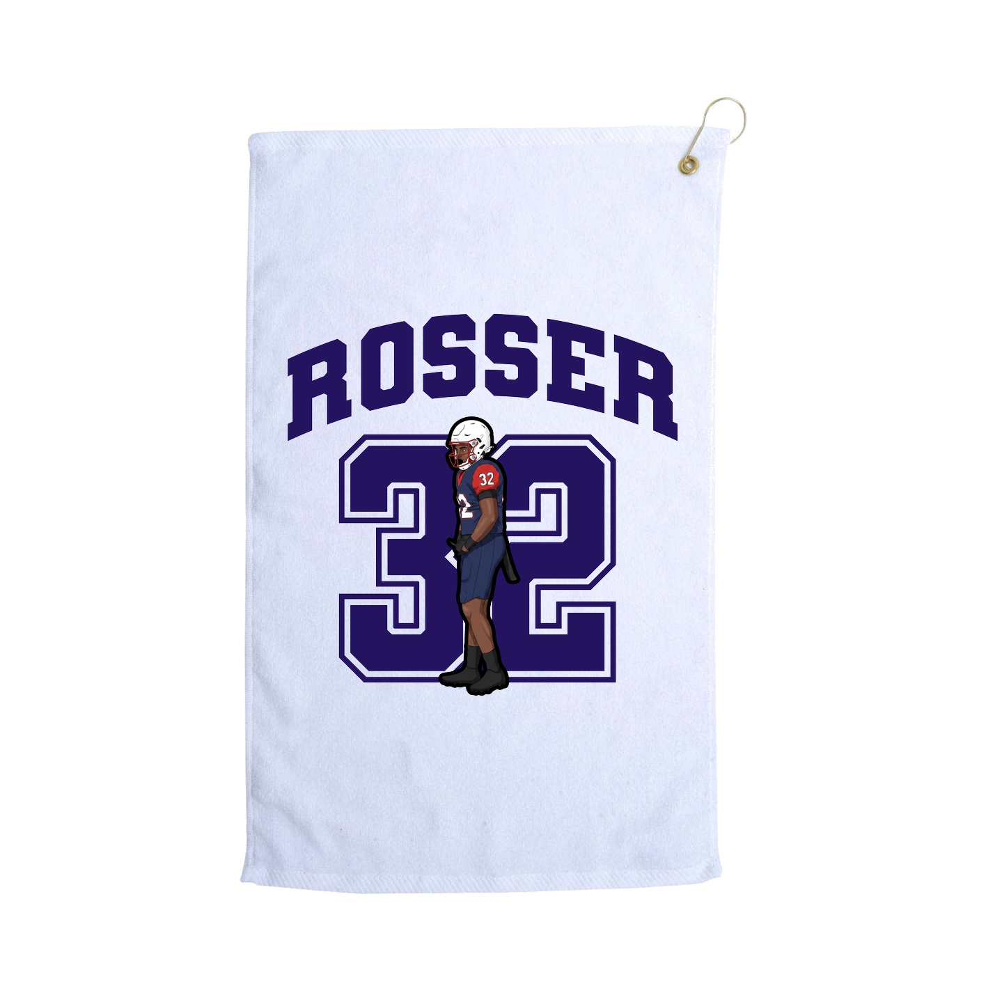 Golf Towel — Number in White