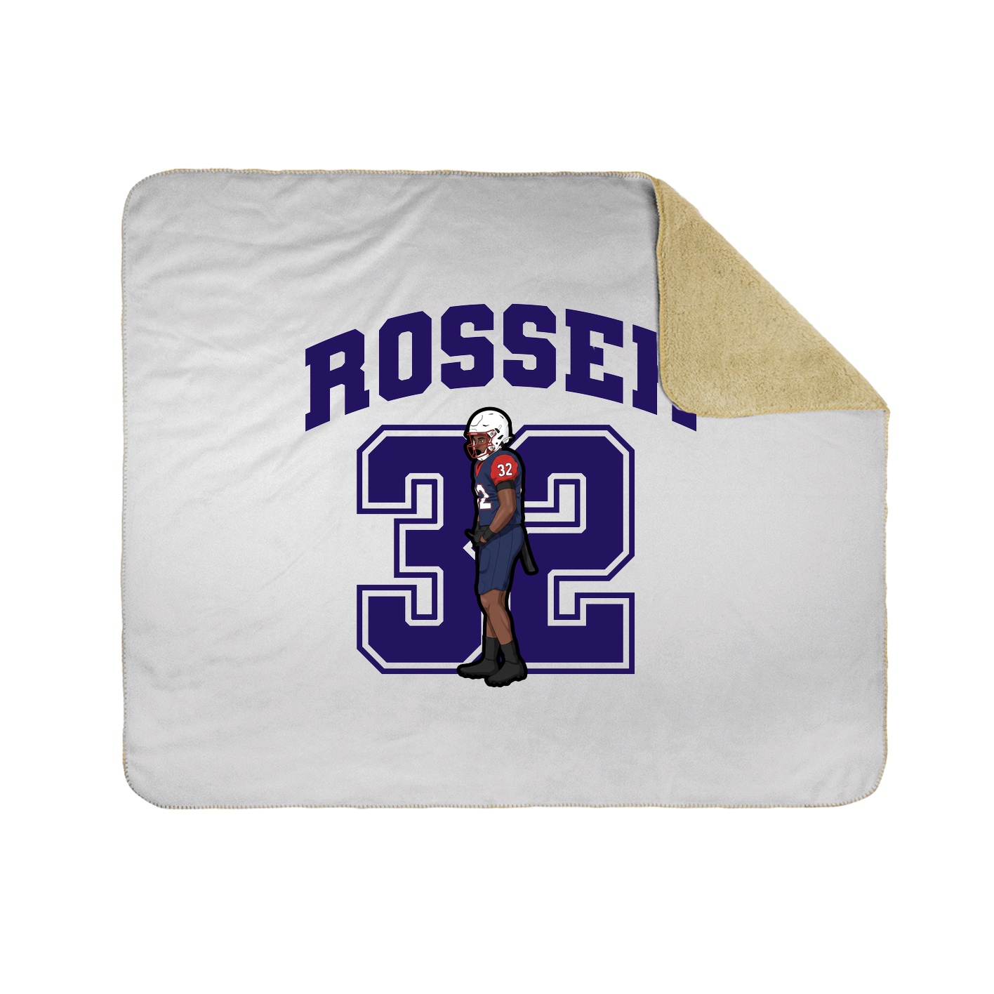 Throw Blanket — Number in White