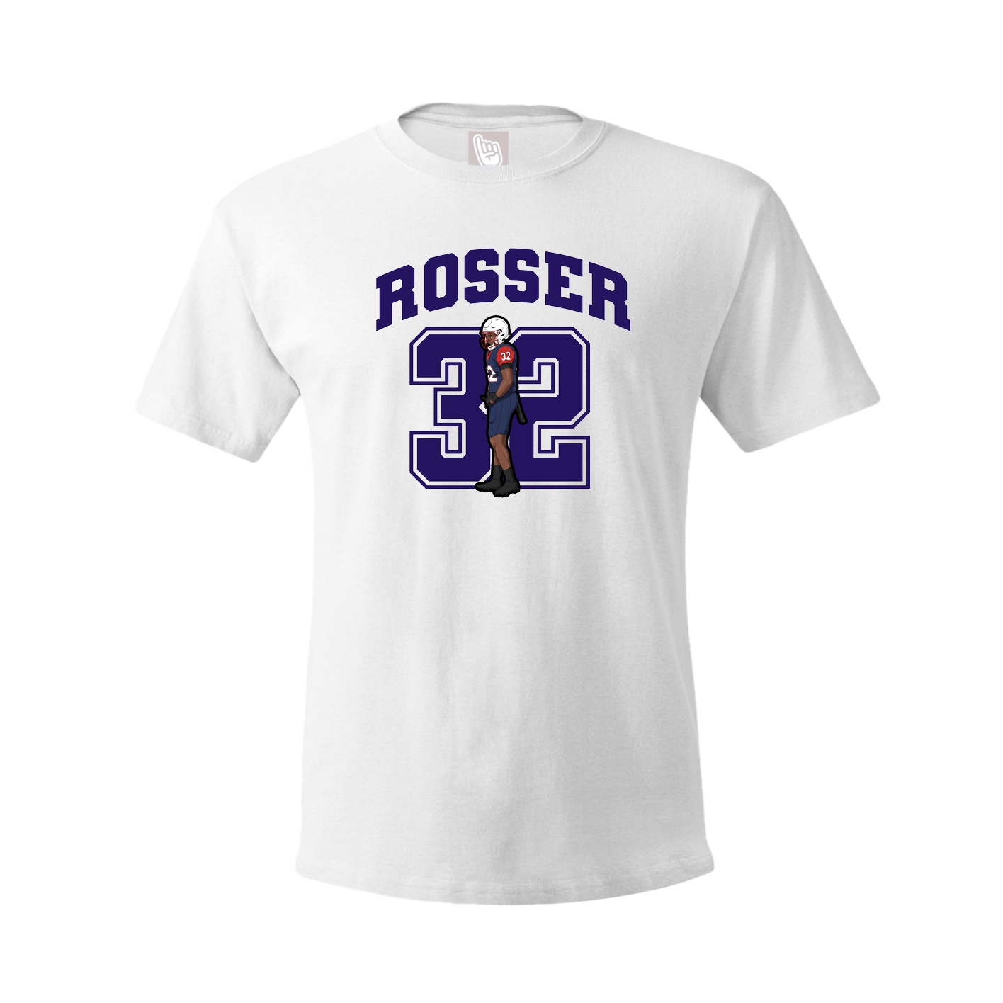 Youth Tee — Number in White