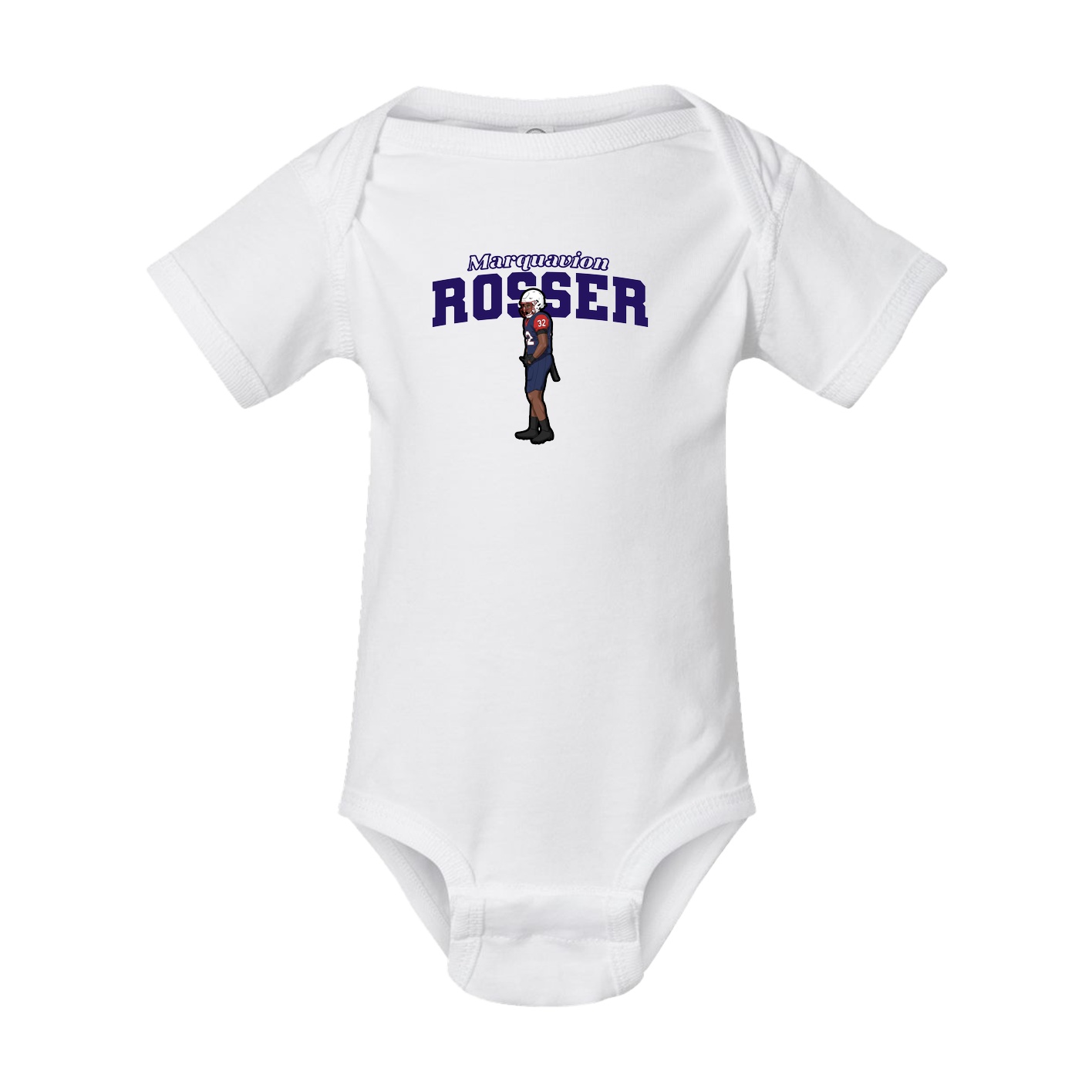 Baby Onesie — Name Arch in White