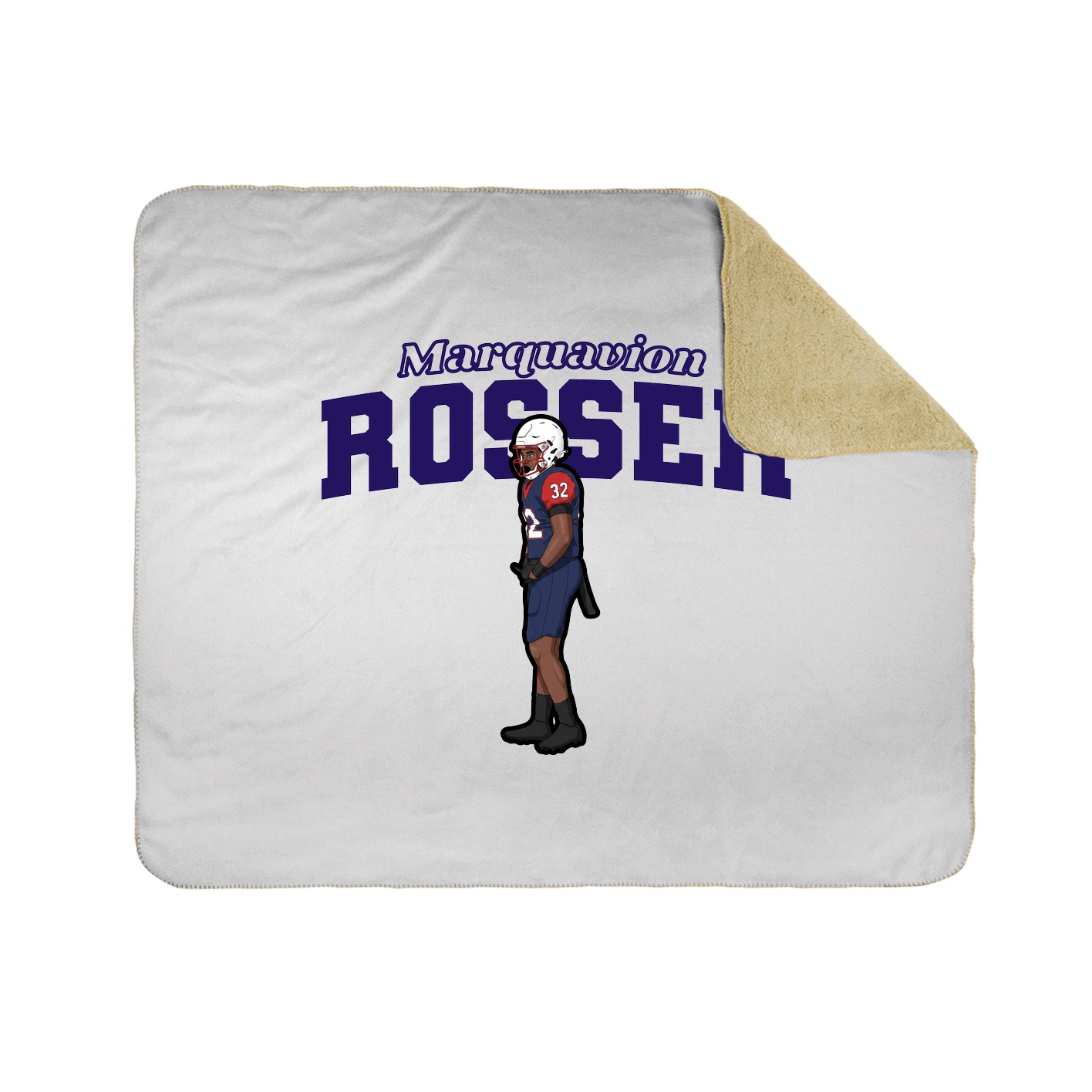 Throw Blanket — Name Arch in White