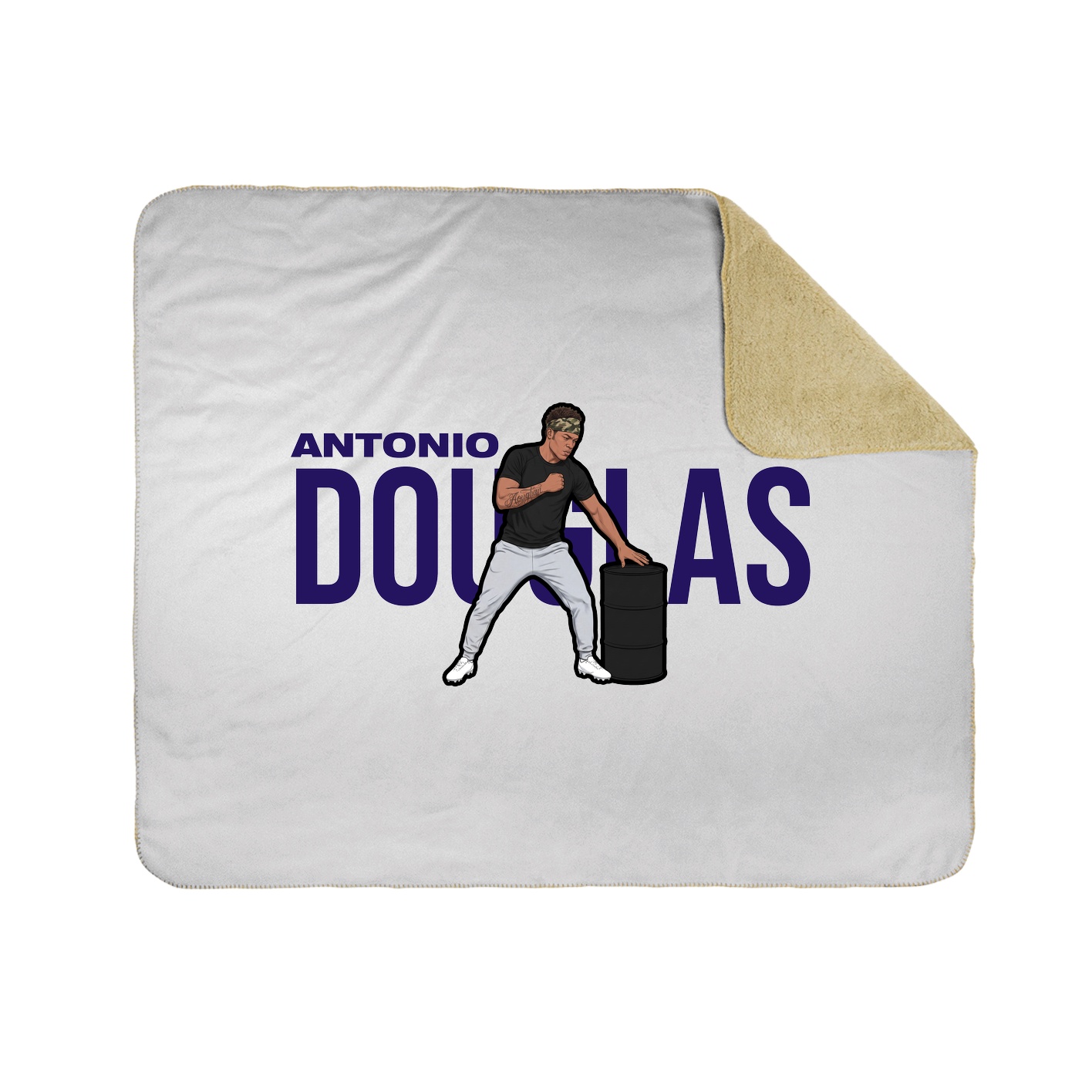 Throw Blanket — Player Name in White