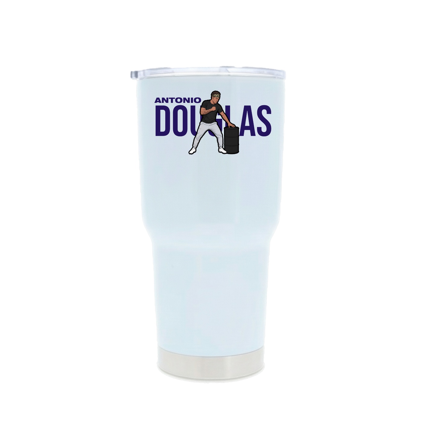 30oz Stainless Steel Tumbler — Player Name in White