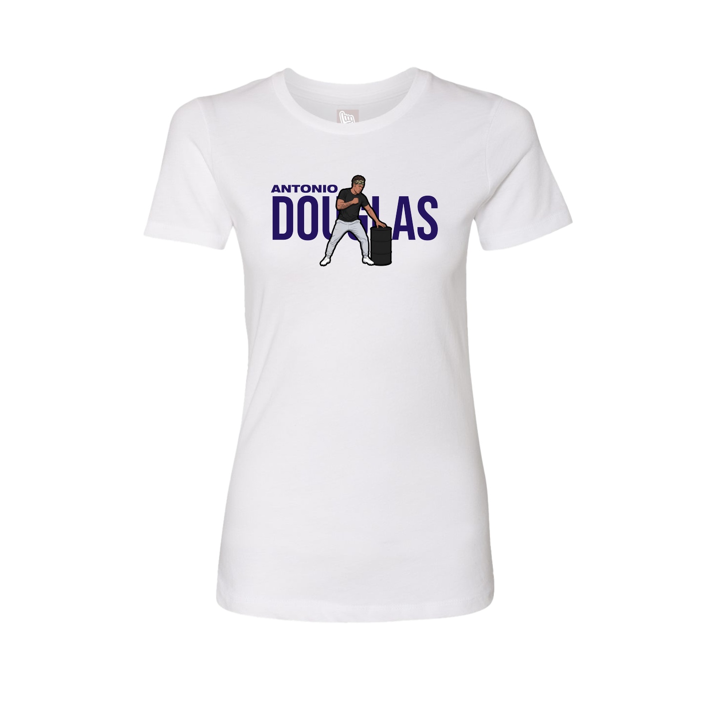 Fitted Women's Tee — Player Name in White