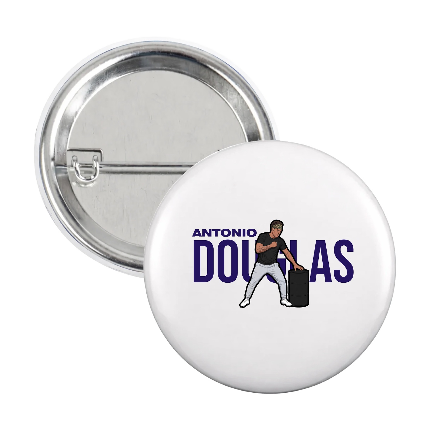 Game Day Button — Player Name in White