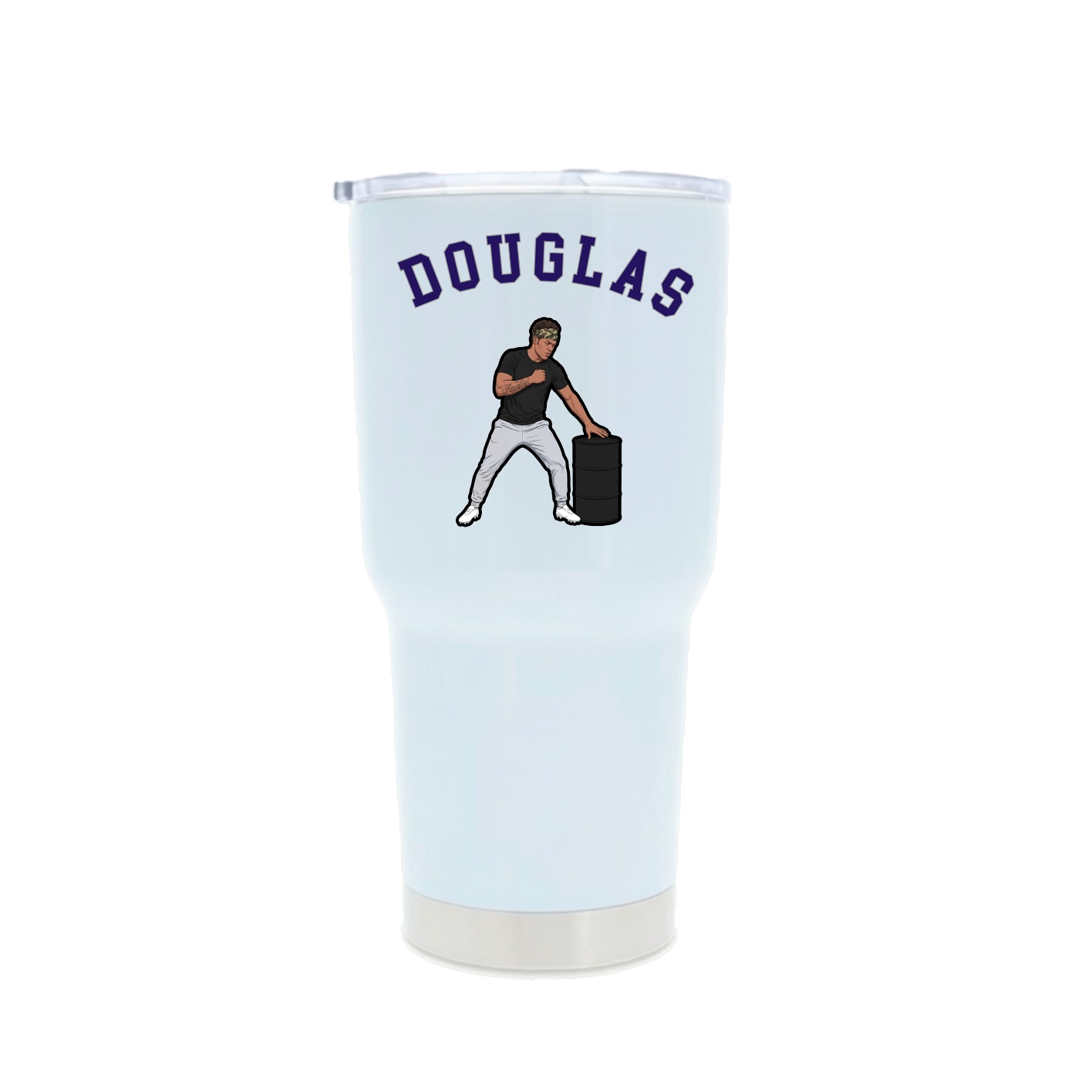 30oz Stainless Steel Tumbler — Shirsey Arch in White
