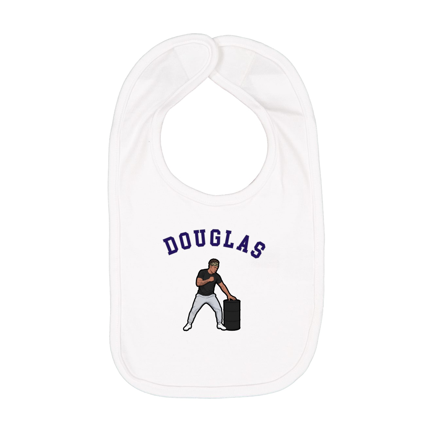 Infant Bib — Shirsey Arch in White