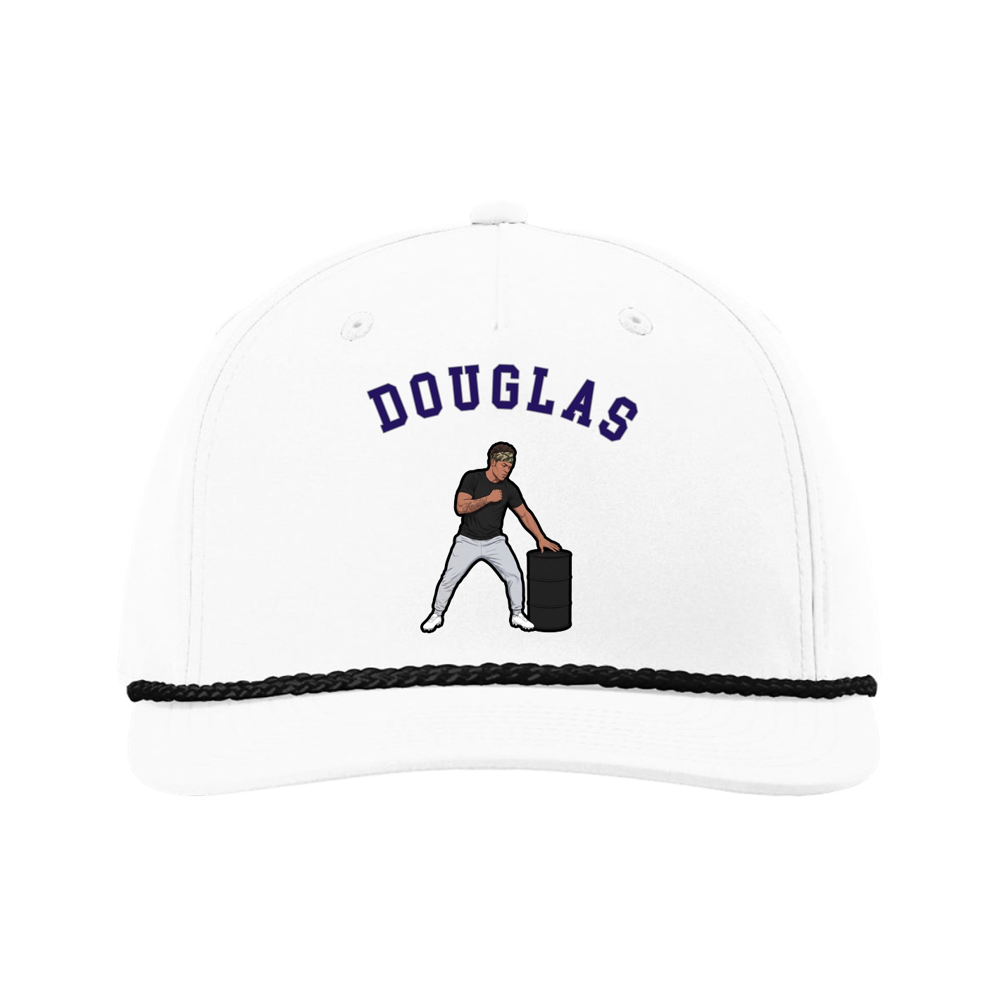 Five-Panel Classic Rope Cap — Shirsey Arch in White