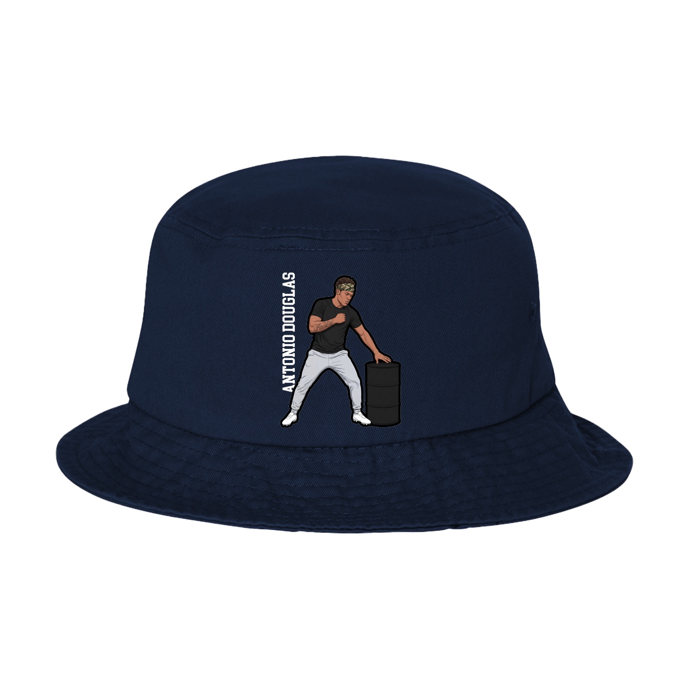 Bucket Cap — Name Vertical in Navy