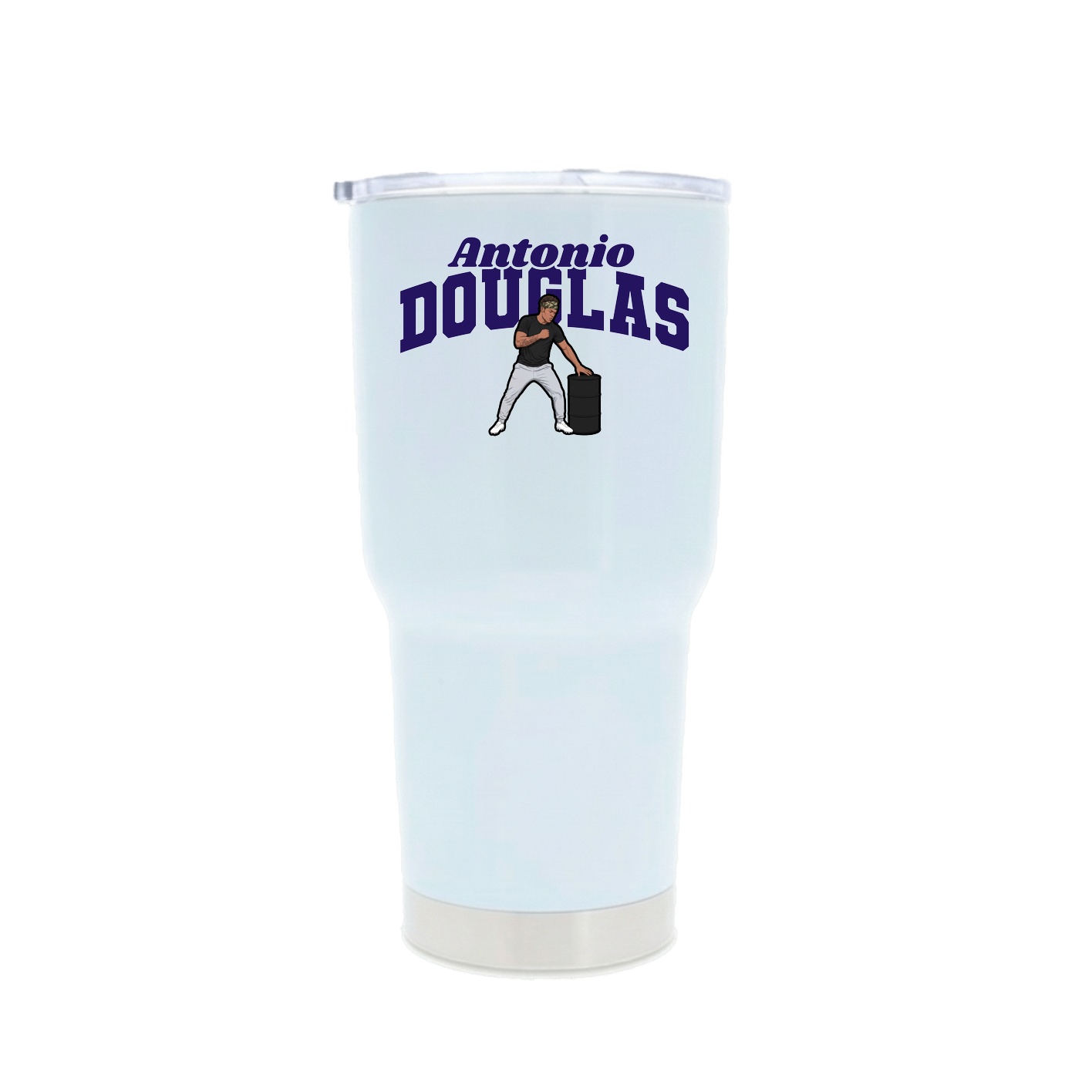 30oz Stainless Steel Tumbler — Signature Arch in White