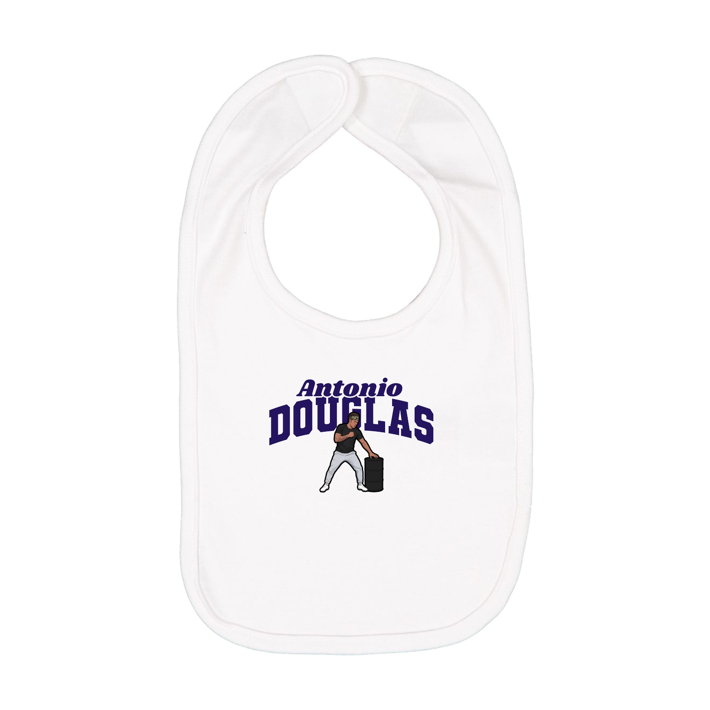 Infant Bib — Signature Arch in White