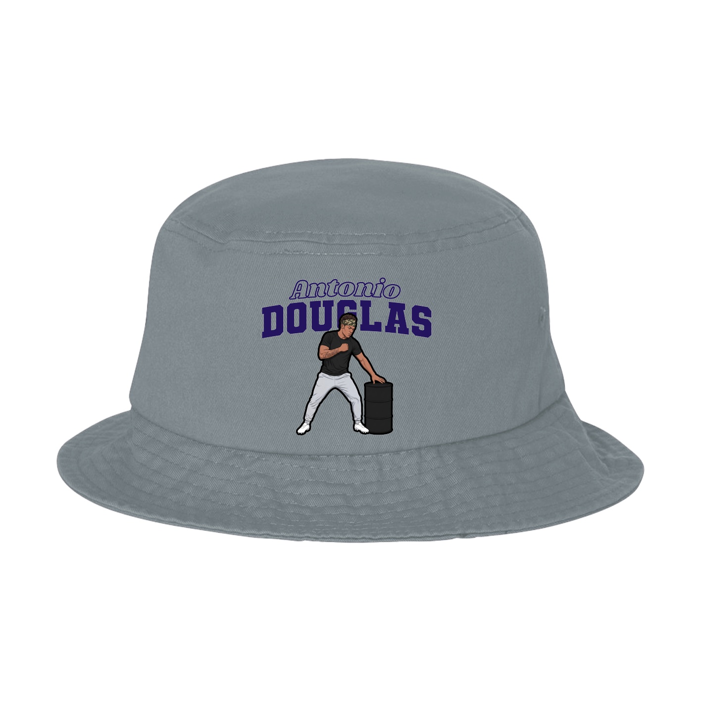 Bucket Cap — Name Arch in Grey