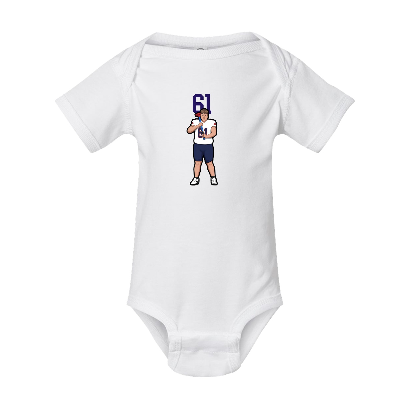 Baby Onesie — Number Top in White