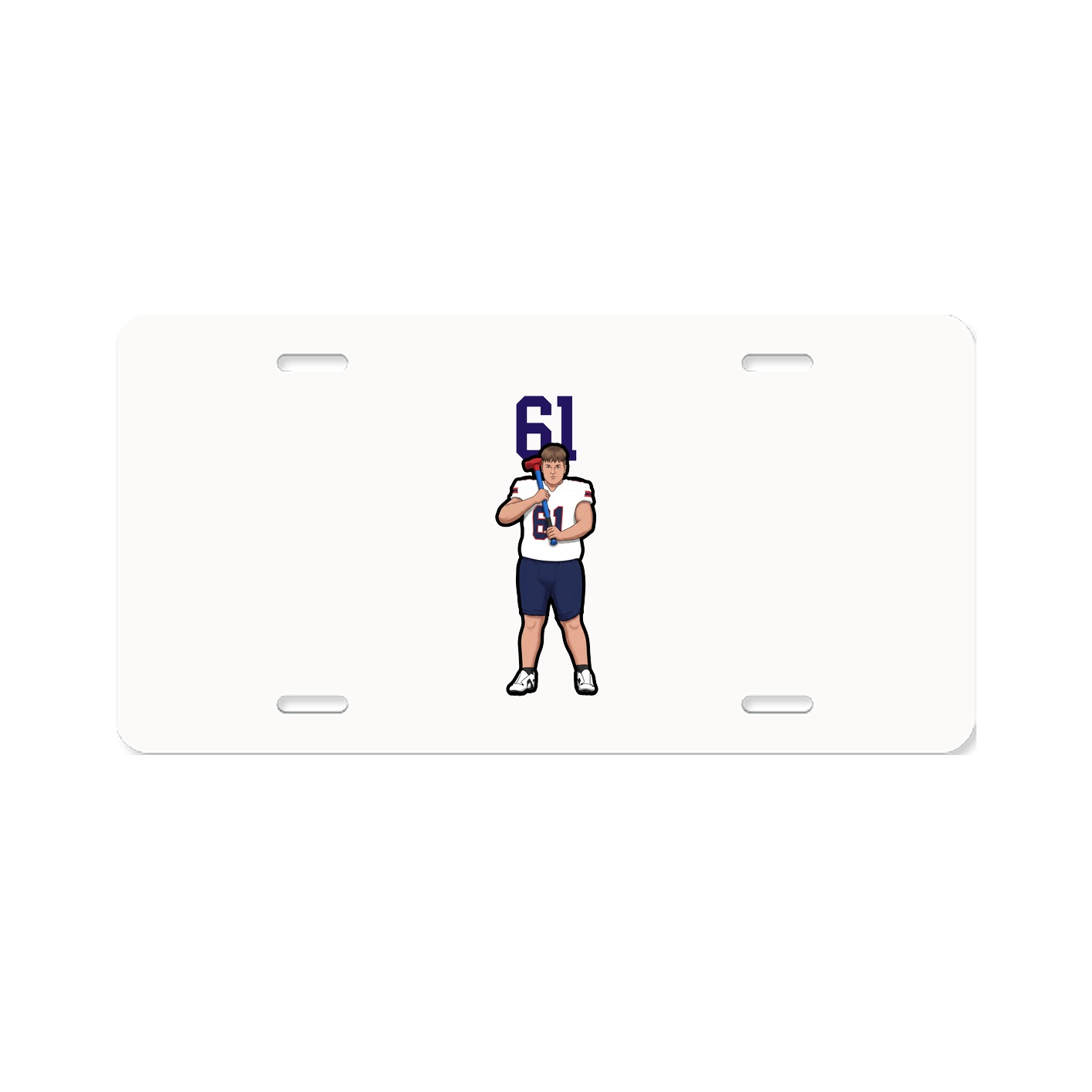 License Plate — Number Top in Classic