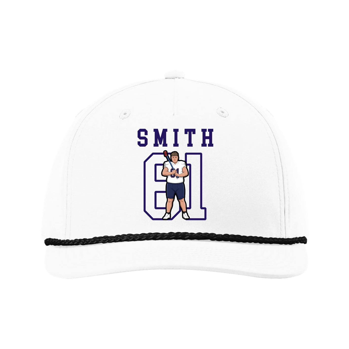 Five-Panel Classic Rope Cap — Shirsey in White