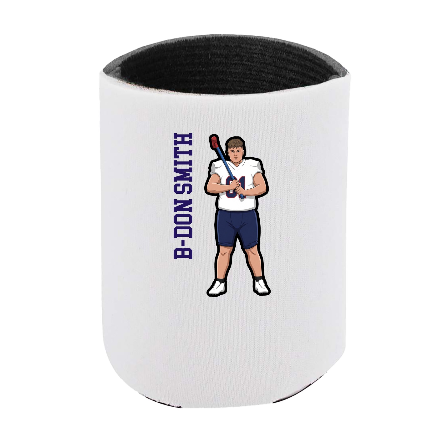 Can Holder — Name Vertical in White