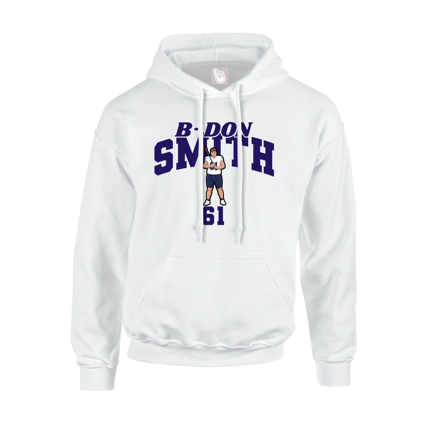 Youth Hoodie — Signature Arch in White