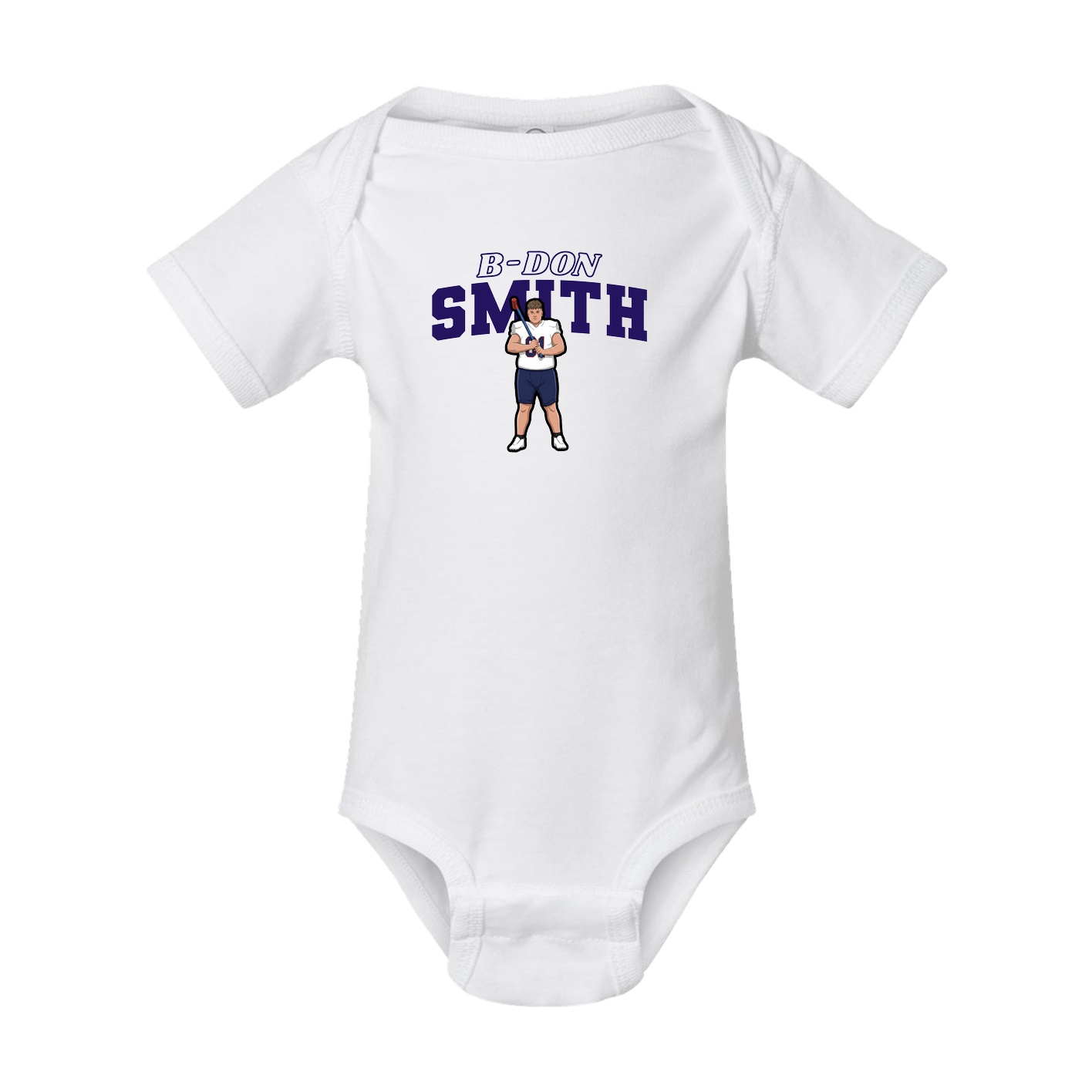 Baby Onesie — Name Arch in White