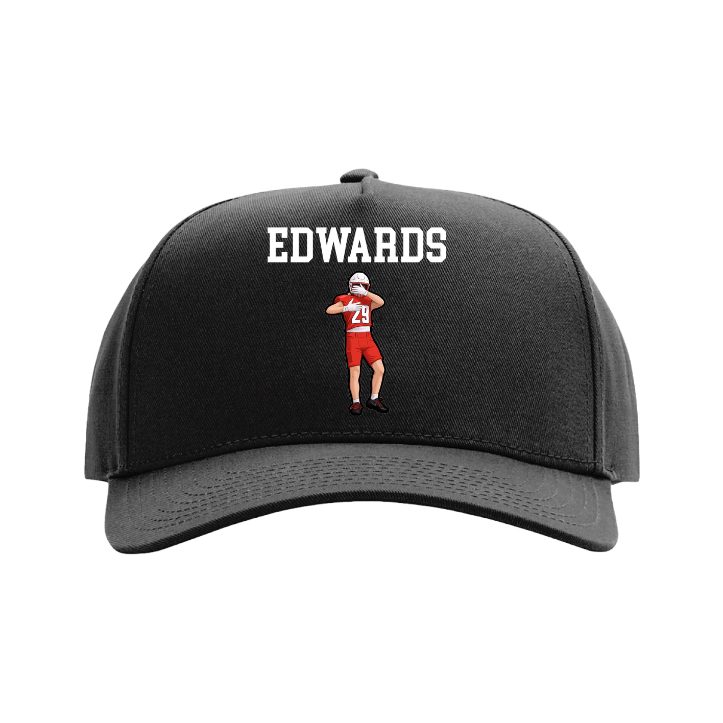 Full Fabric Five-Panel Champ Cap — Shirsey in Black