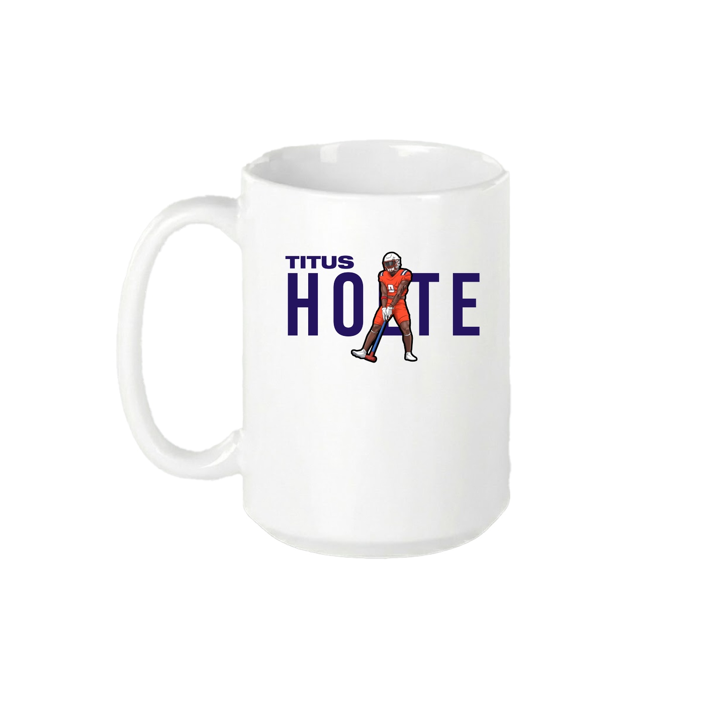 15oz Coffee Mug — Player Name in White