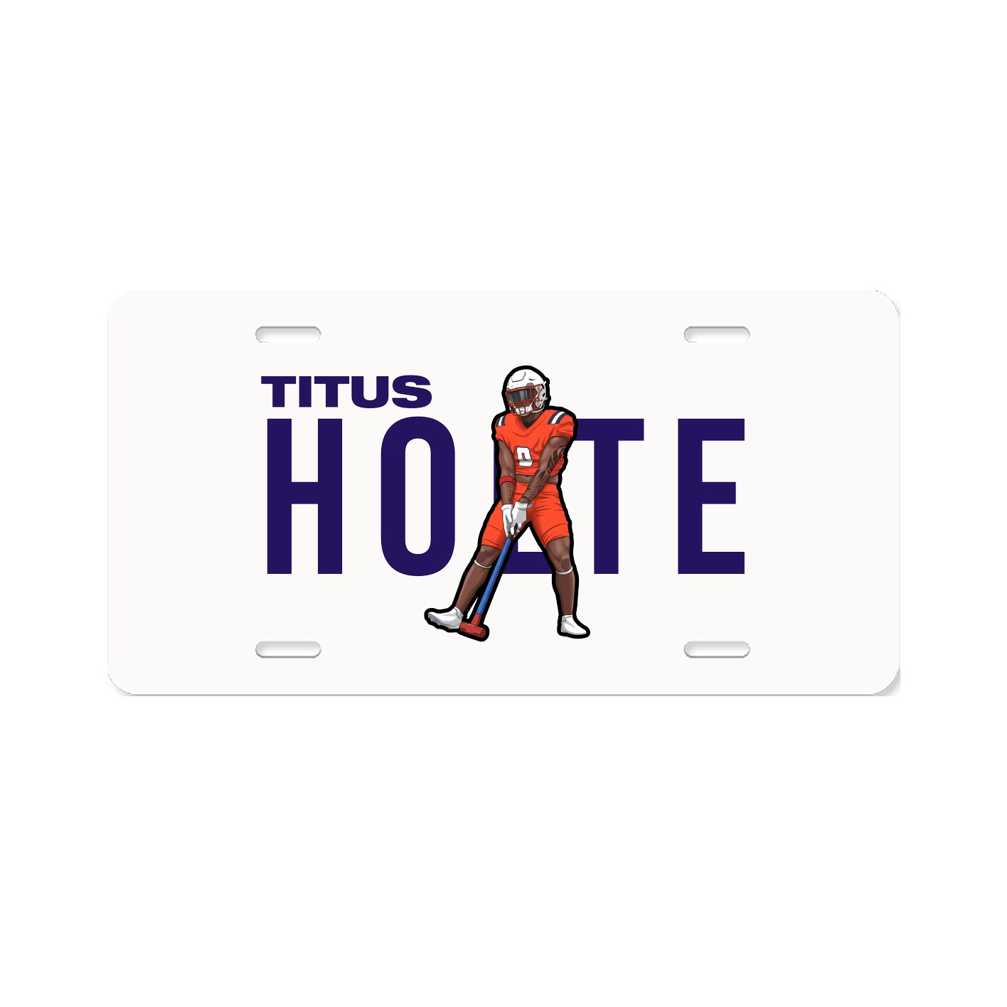 License Plate — Player Name in Classic
