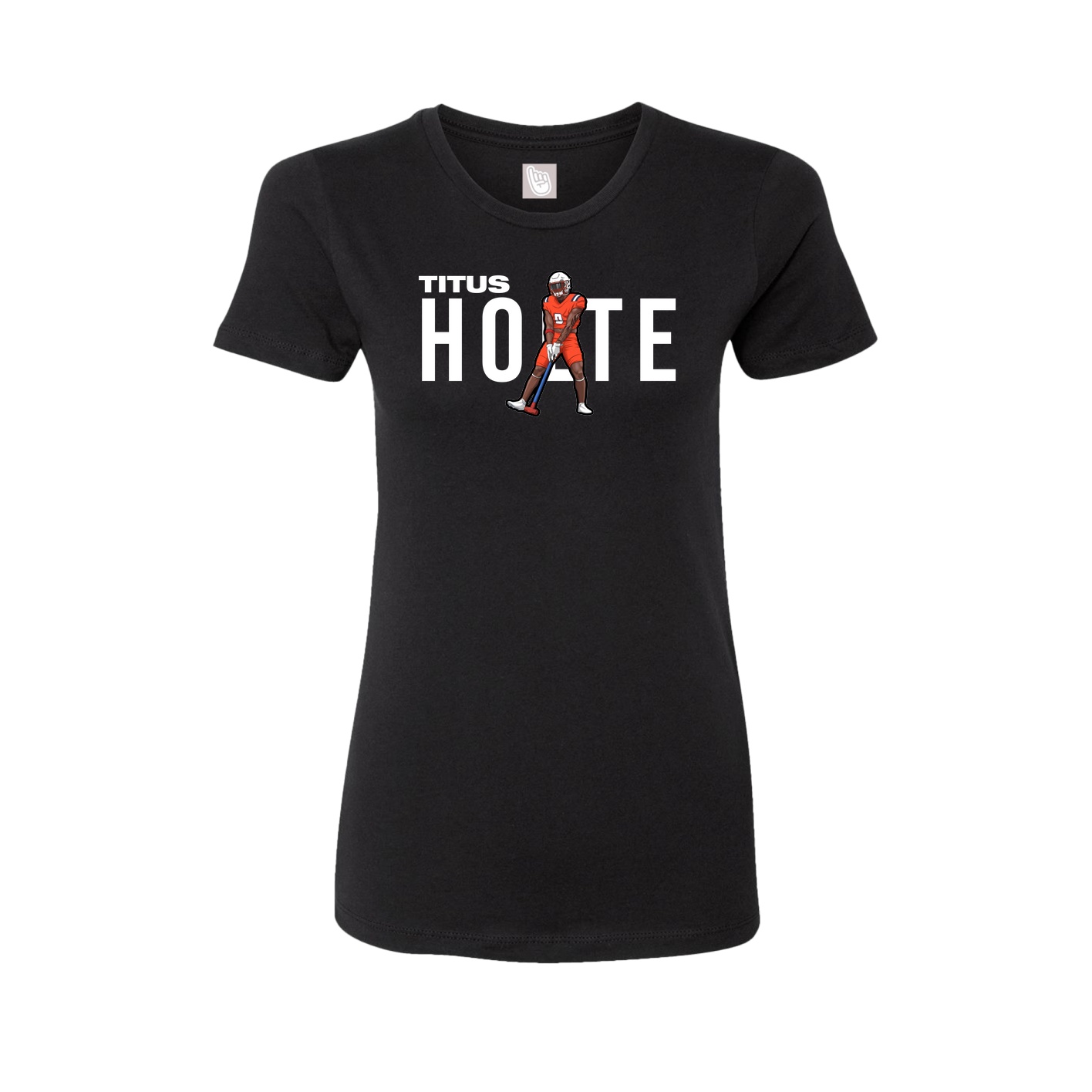 Fitted Women's Tee — Player Name in Black
