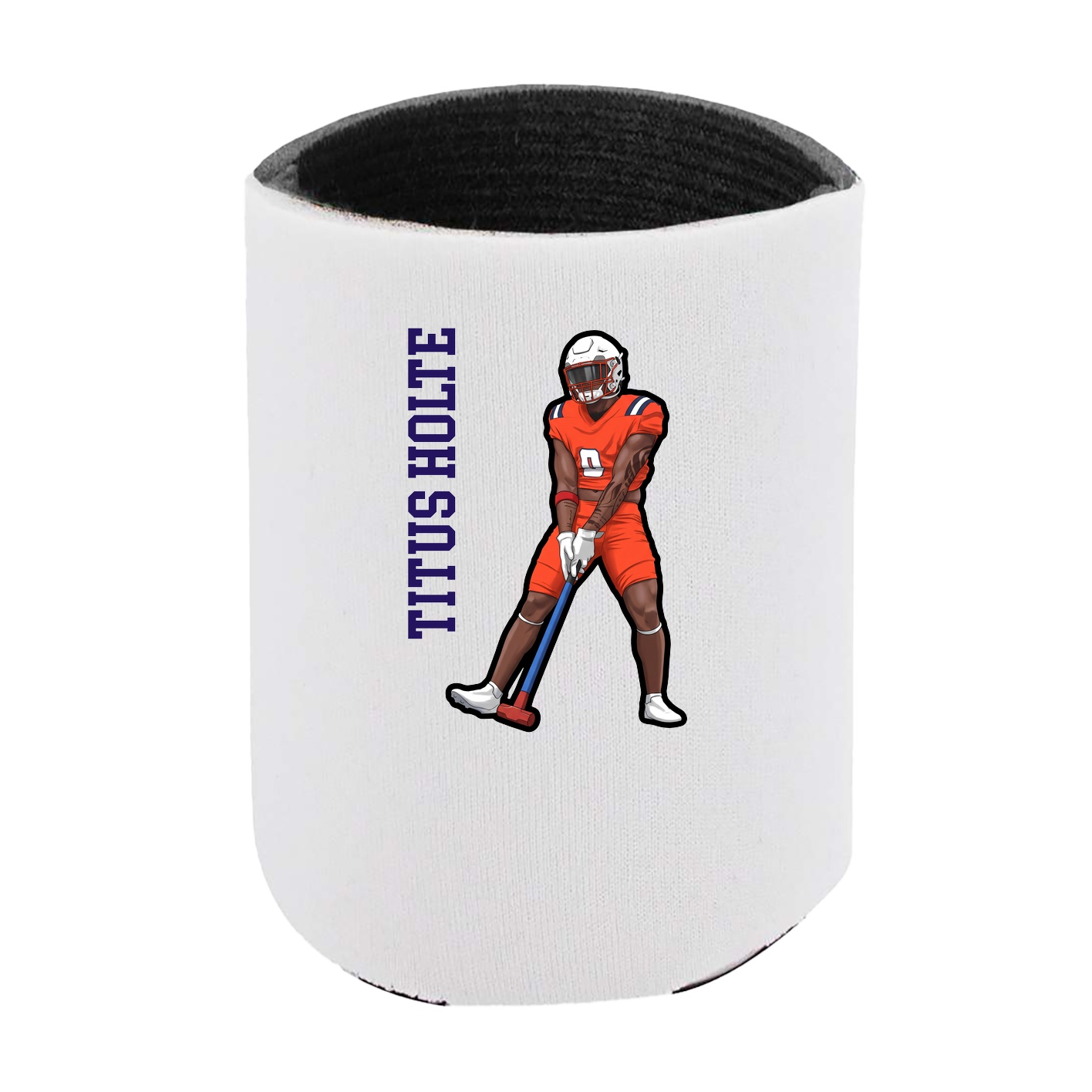 Can Holder — Name Vertical in White