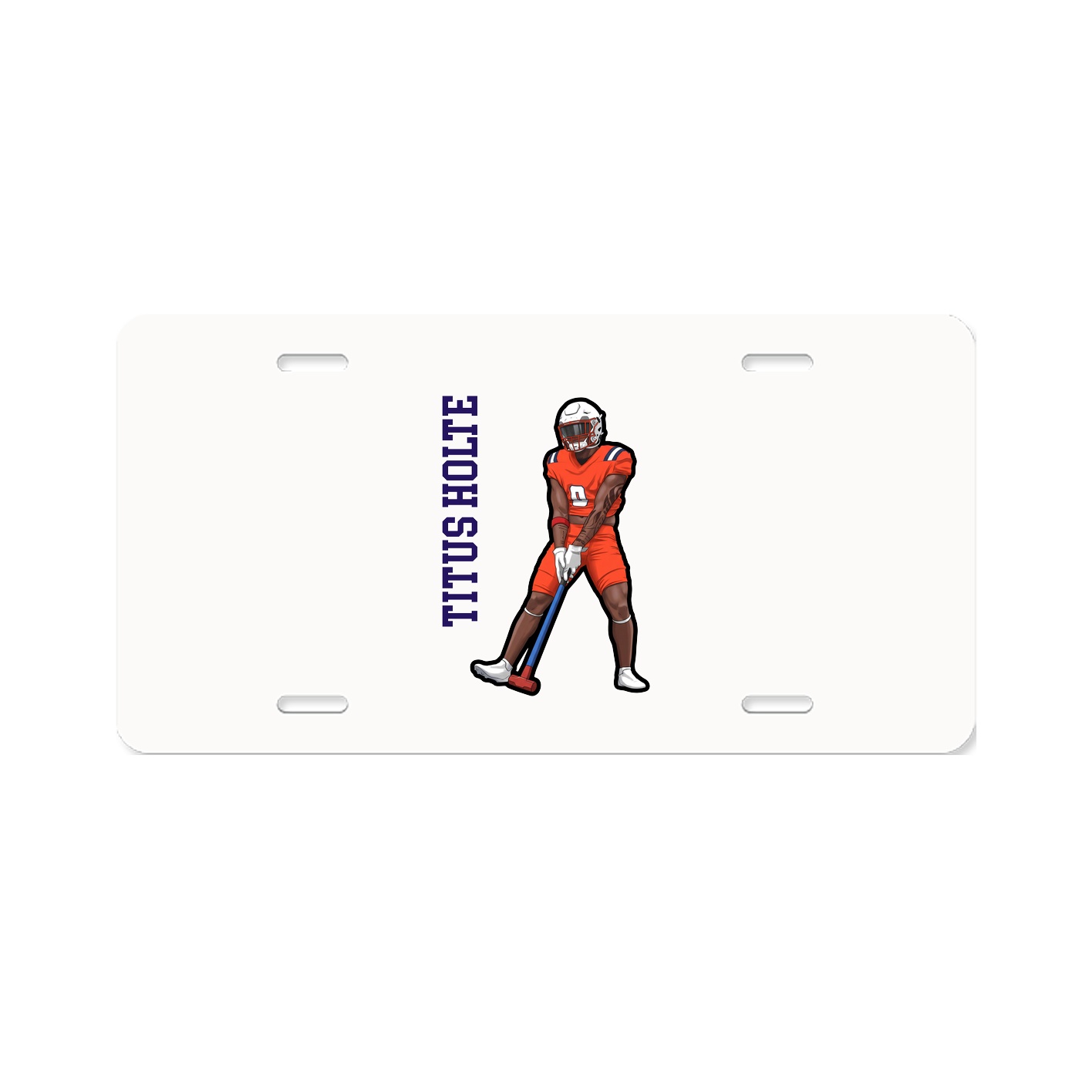 License Plate — Name Vertical in Classic