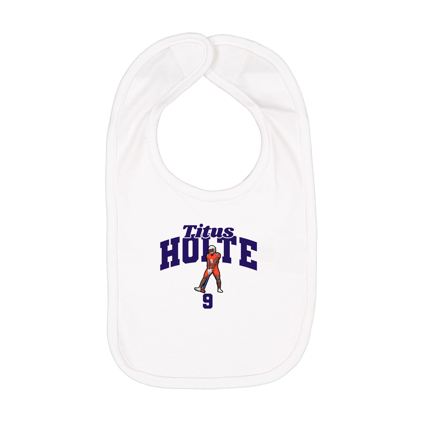 Infant Bib — Signature Arch in White