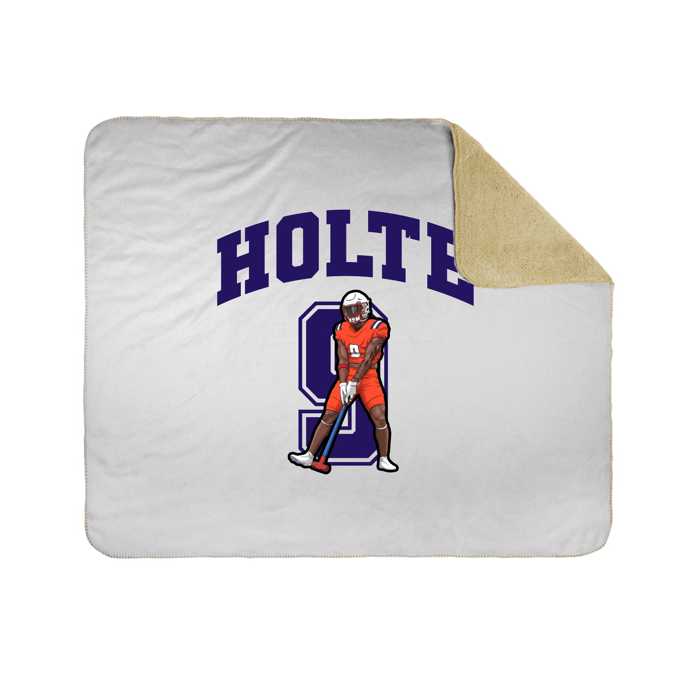Throw Blanket — Number in White