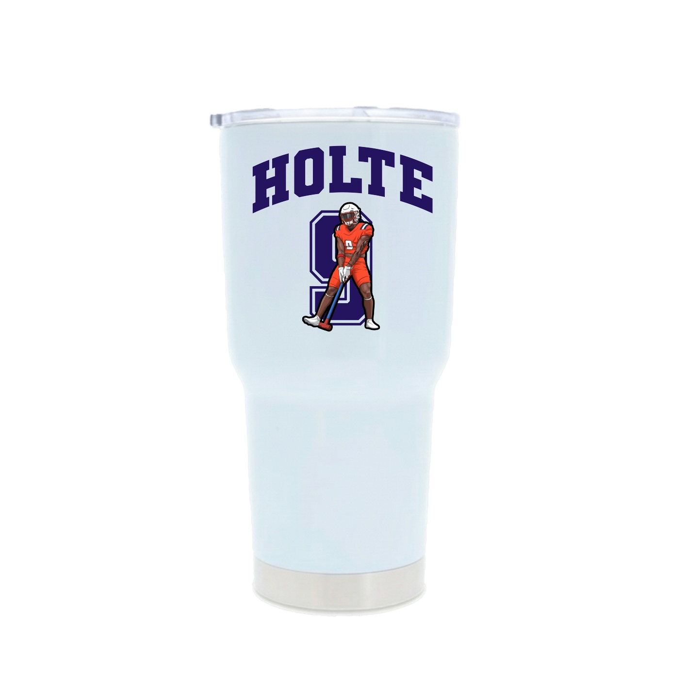 30oz Stainless Steel Tumbler — Number in White