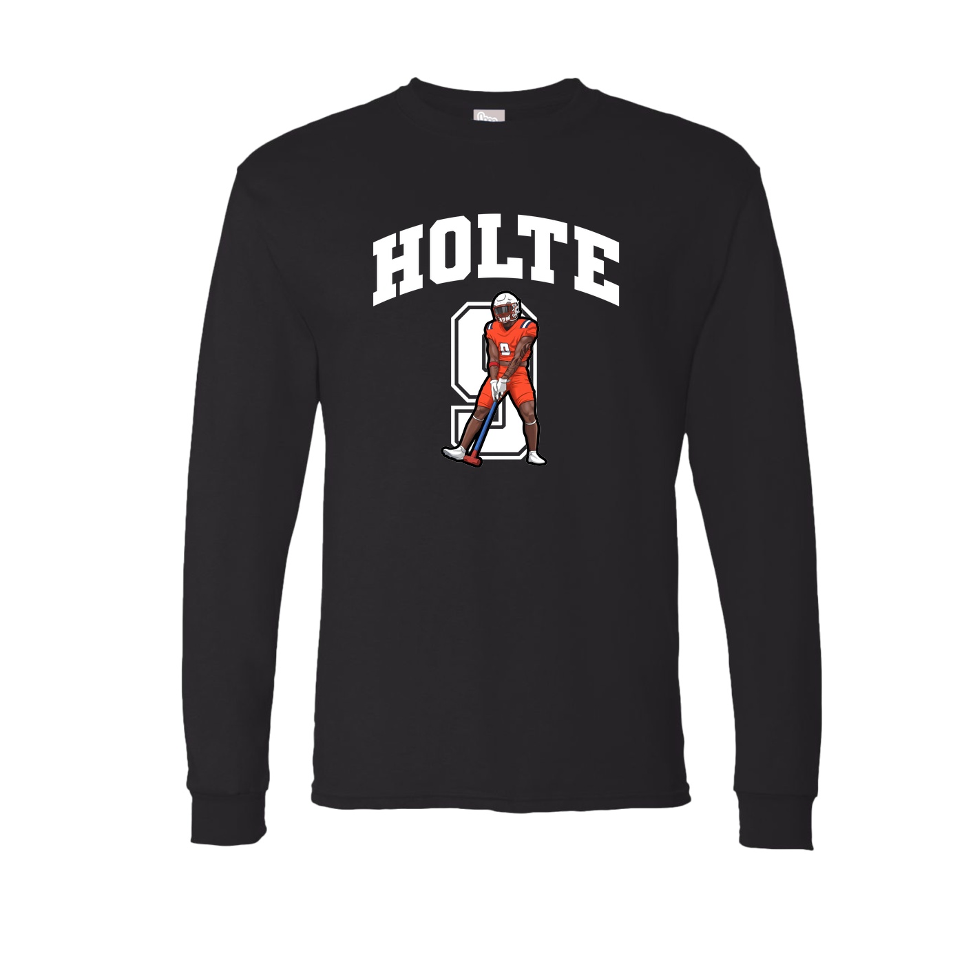 Long Sleeve Tee — Number in Black