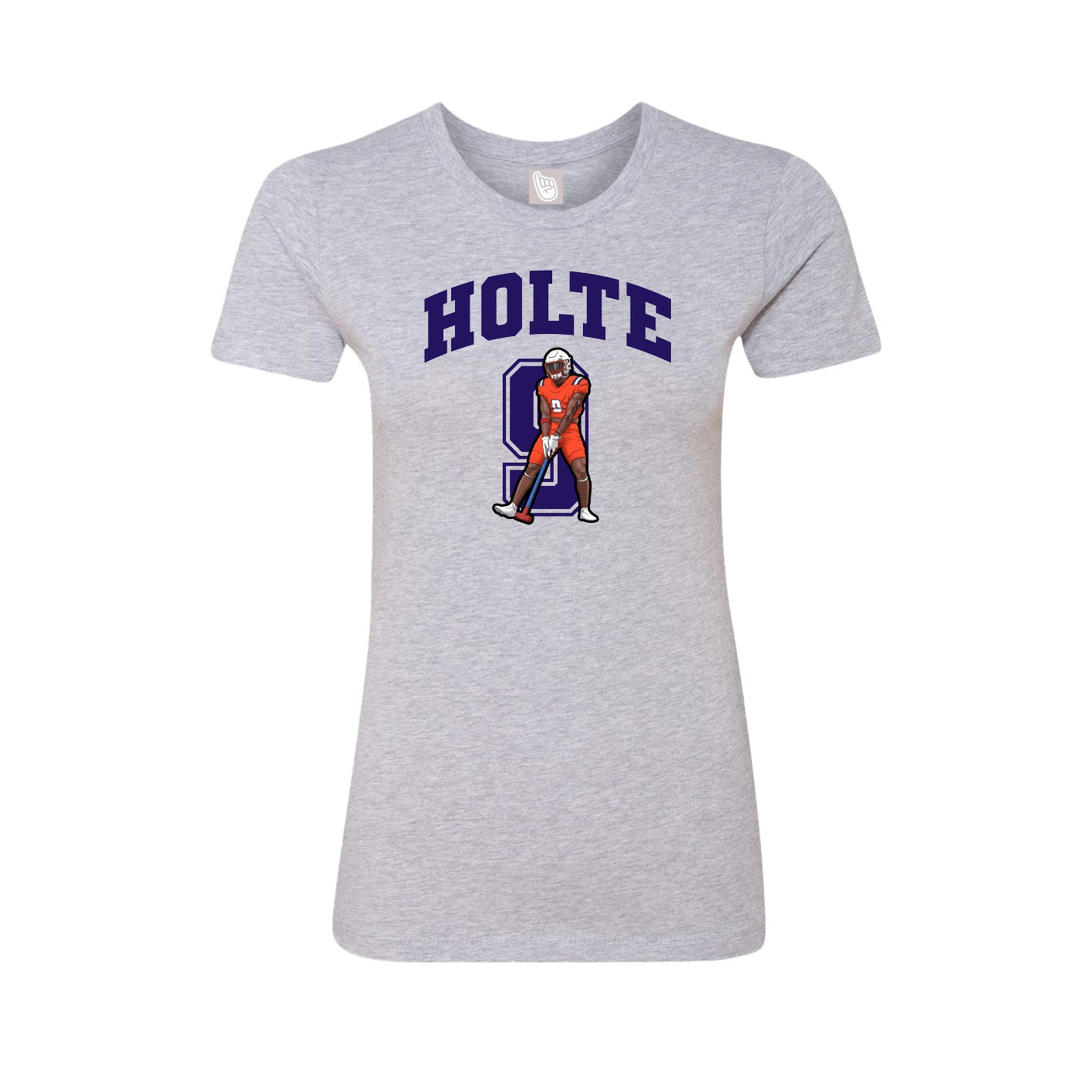 Fitted Women's Tee — Number in Grey